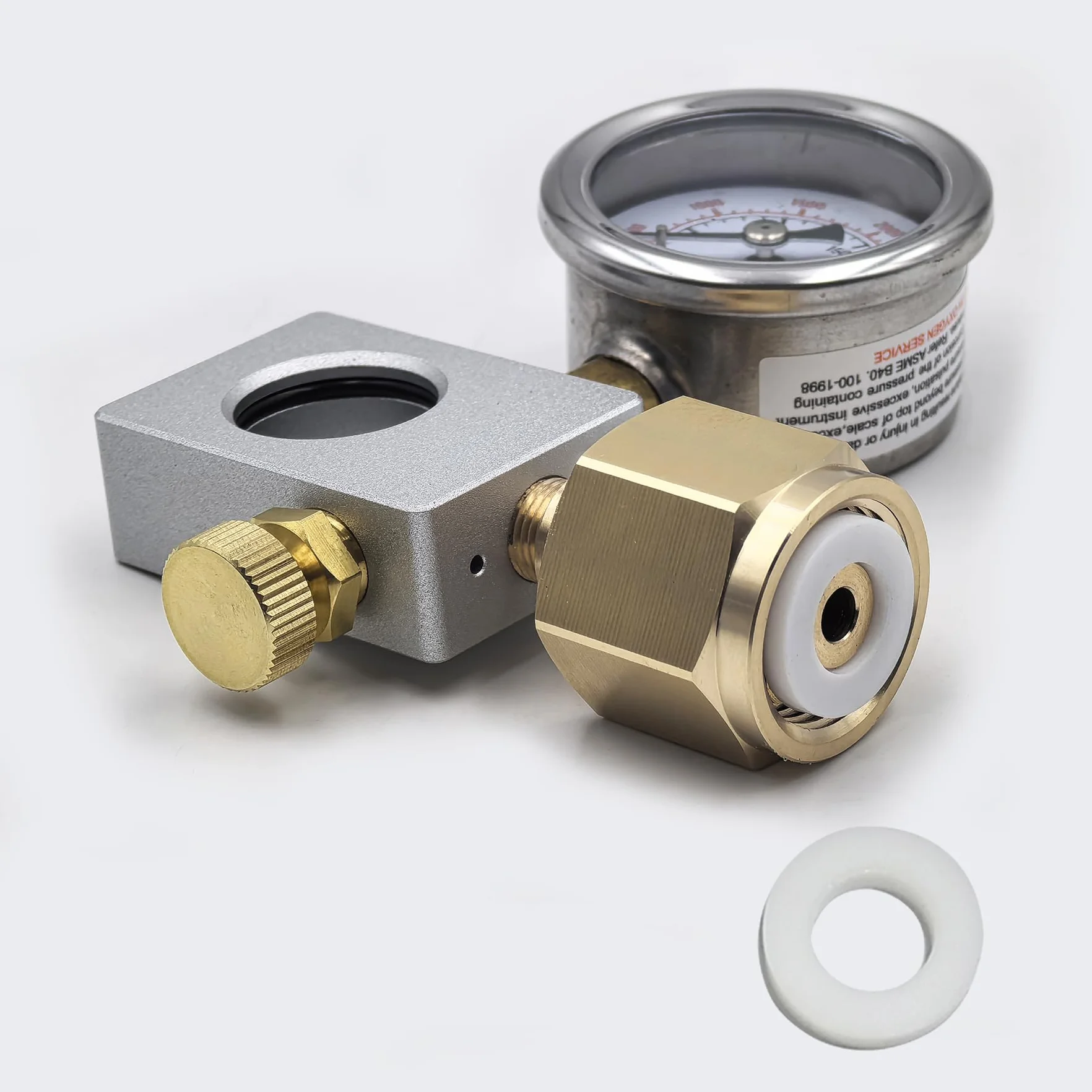 DRYHTEN Adapter do napełniania dwutlenku węgla z miernikiem dla Sodastream DUO Terra Art Gaia Różowy cylinder butelka Quick Connect