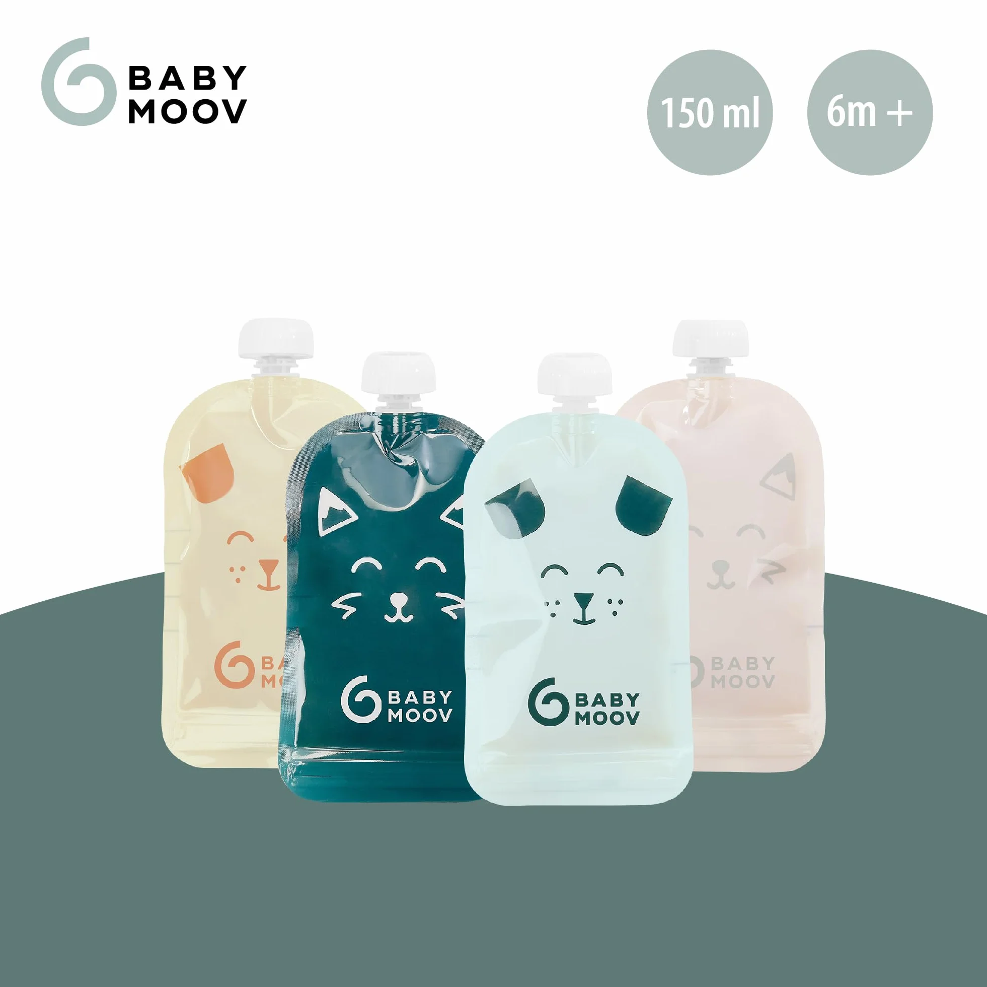 Babymoov ISY Pouches wielorazowe woreczki 150ml, zestaw 20 szt.
