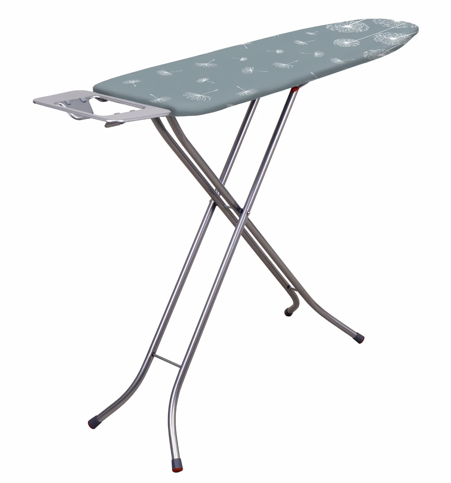 Składana deska do prasowania Basic, 114 x 34 cm, z metalową siatką, podkładką z pianki 5 mm i półką na żelazko, antypoślizgowe nóżki