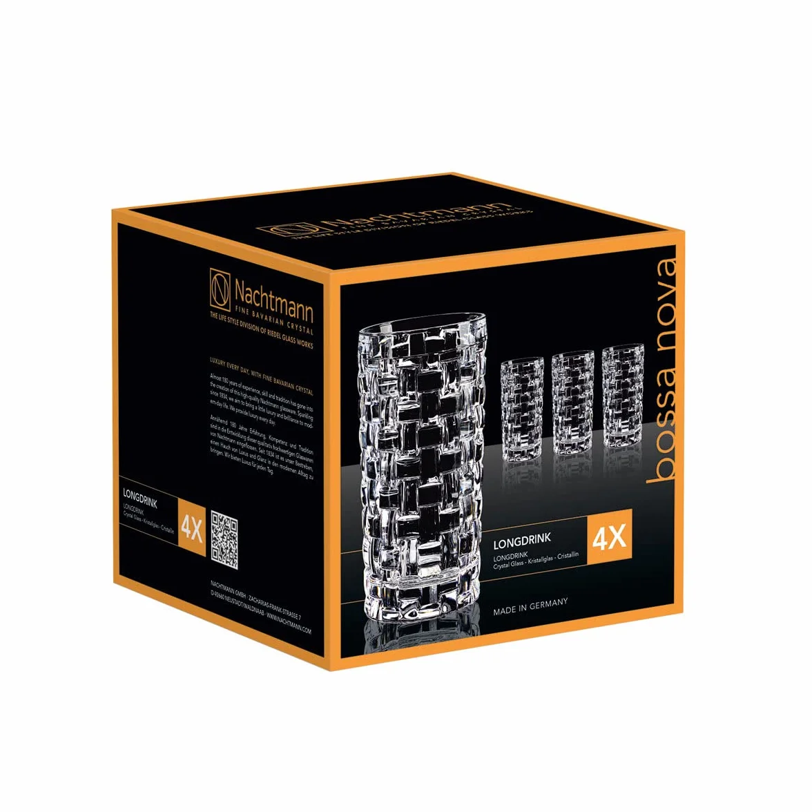 Spiegelau & Nachtmann Zestaw do Longdrinków, Szkło Kryształowe, Przezroczysty, 395 ml 4 Sztuki