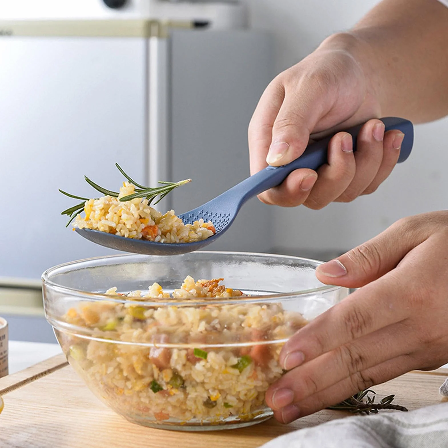 Łopatka do ryżu, nieprzywierająca, stojąca, łopatka do ryżu, łopatka do ryżu, elegancka, ergonomiczna łyżka do serwowania ryżu, do hotelu, restauracji