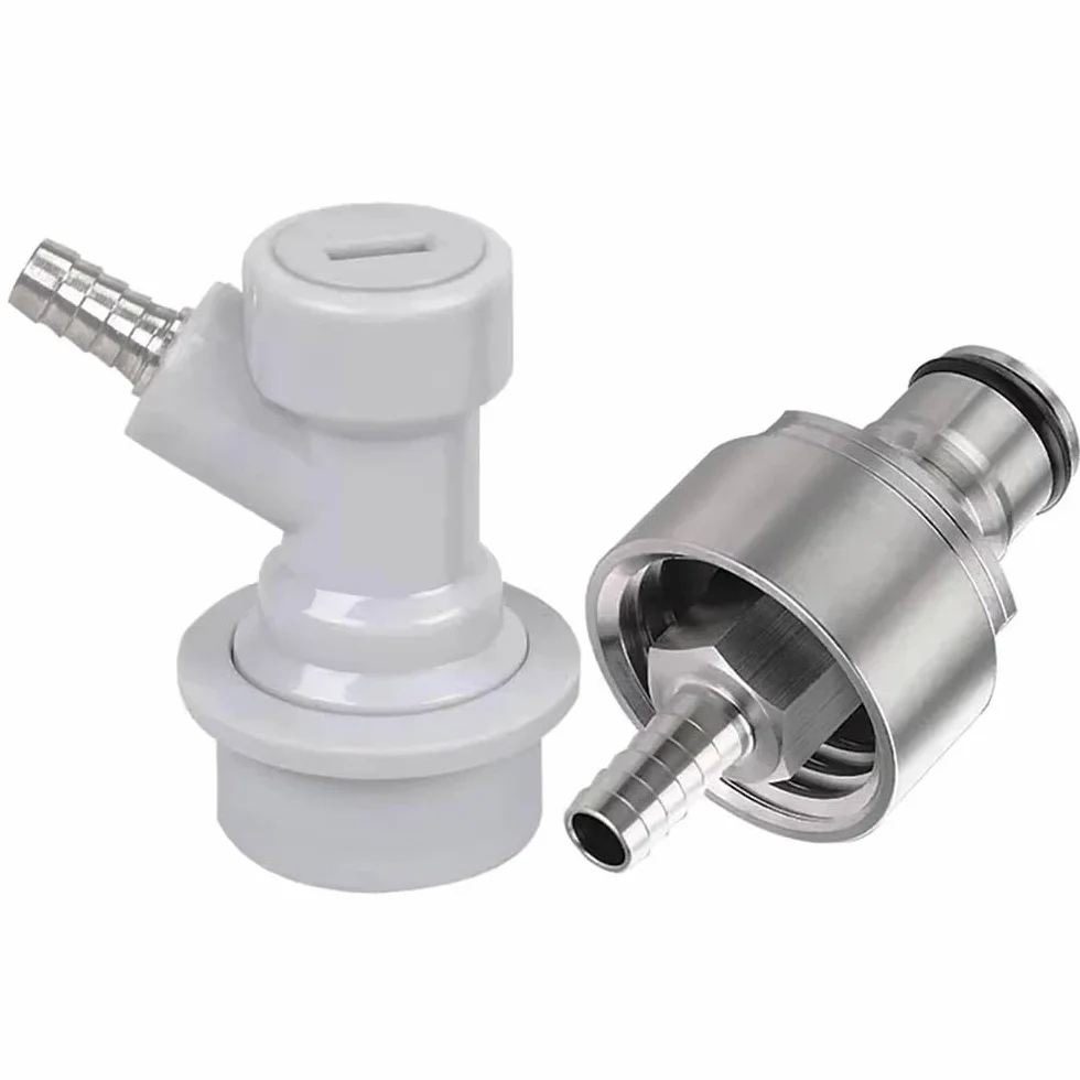 1 szt. nasadka do nagazowywania Homebrew Carbonation Cap i zestaw rozłączny z blokadą kulową Barb Ball Lock 5/16" – idealny do napojów gazowanych, piwa, soków i innych(Cap+gas barb)