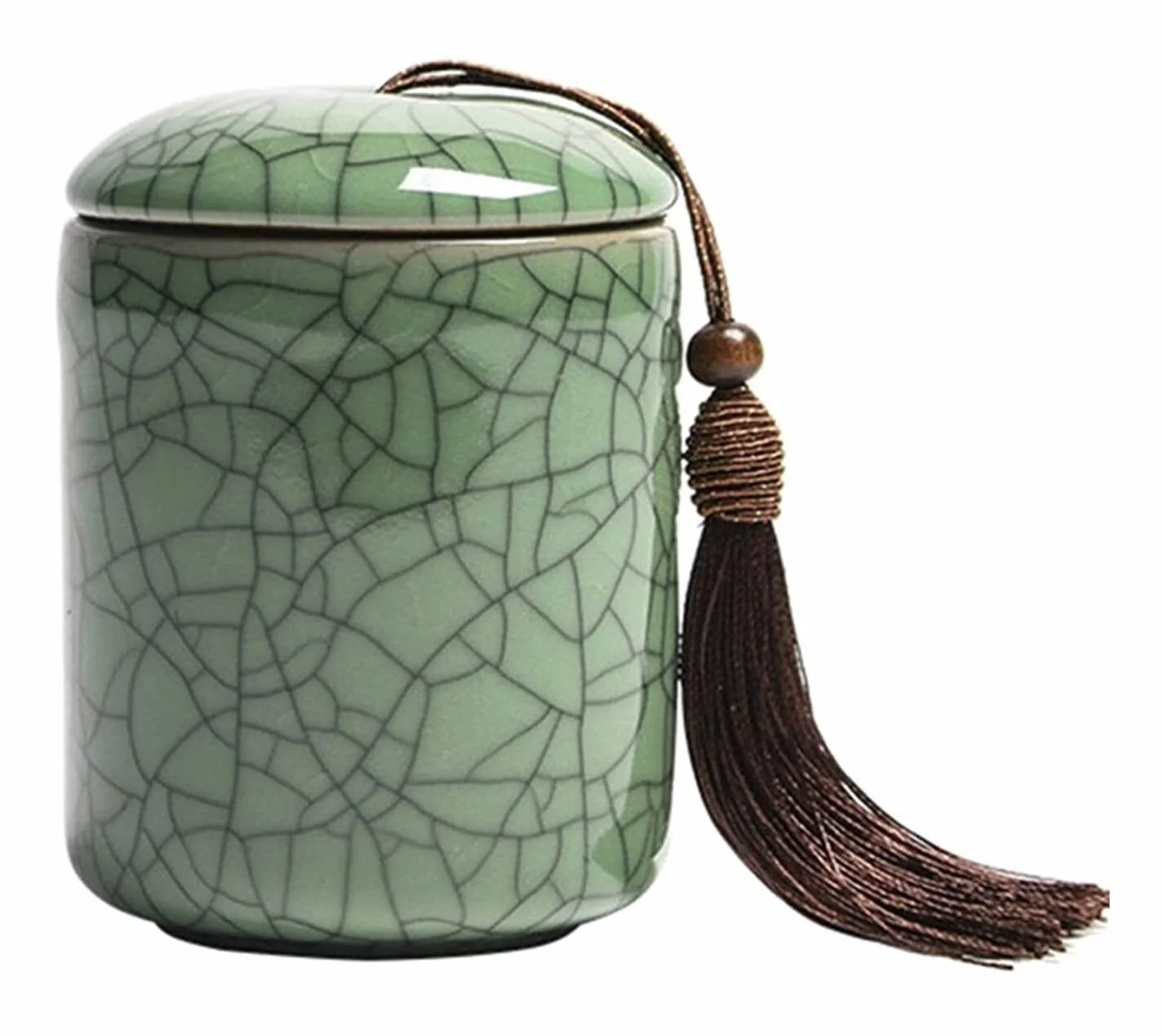 Herbata Kawa Pojemniki na cukier, pojemniki do przechowywania Puszka kawę Ceramiczny słoik Puszki herbatę Seledyn Pu'er Tea Caddy Small
