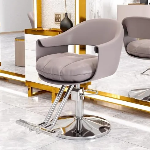 Regulowane krzesło kosmetyczne spa z wytrzymałą pompą hydrauliczną obracany o 360° sprzęt do salonu do użytku domowego – idealny friseurstuhl dla profesjonalistów fryzjerskich i kosmetycznych