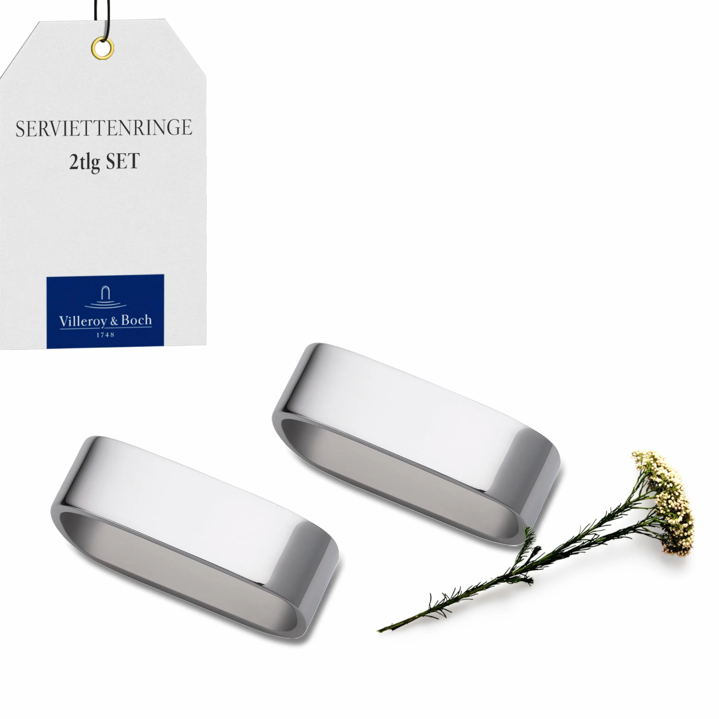 Villeroy & Boch Daily Line 2 pierścienie na serwetki, stal nierdzewna, 40 mm