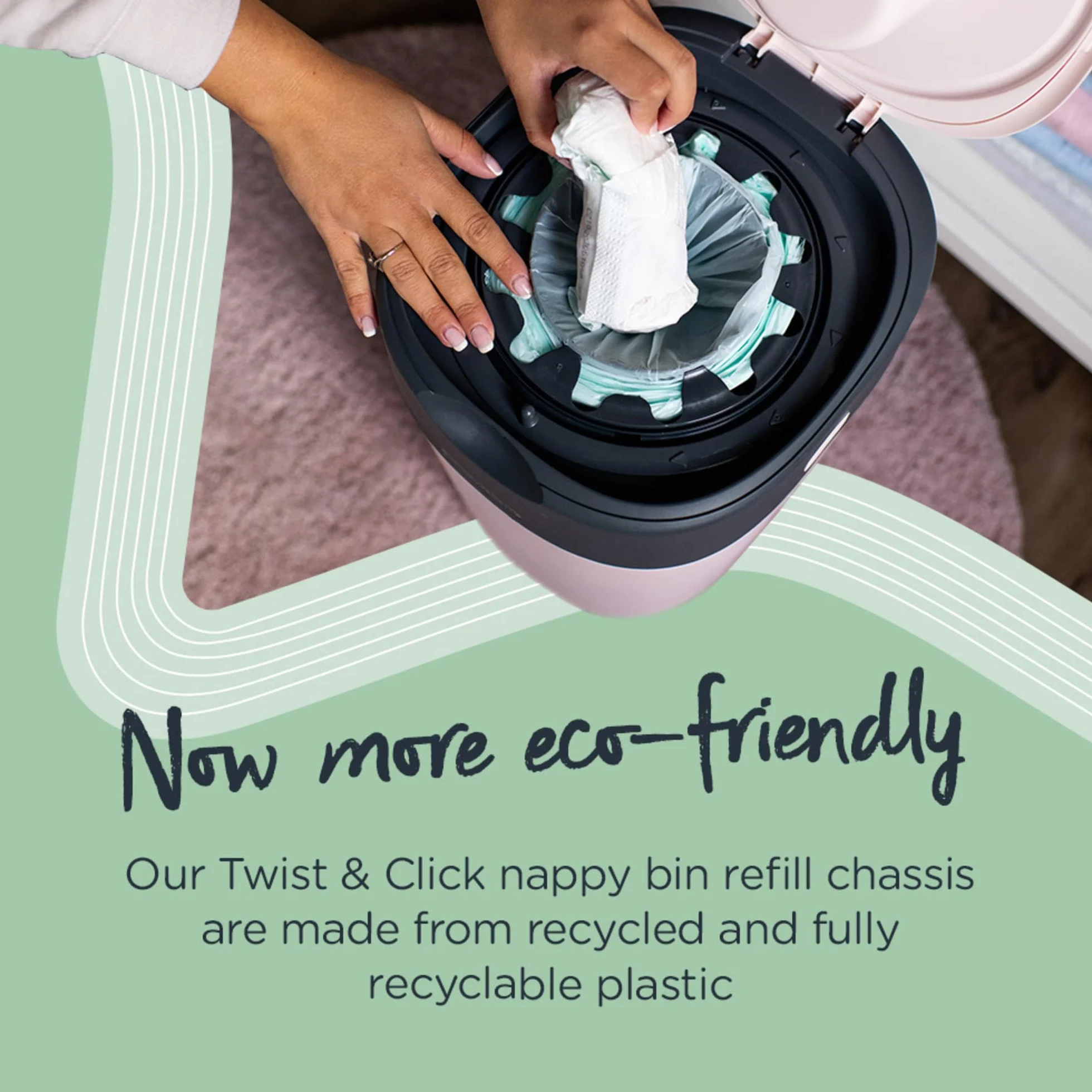 Tommee Tippee Simplee Sangenic kosz na pieluchy, szary