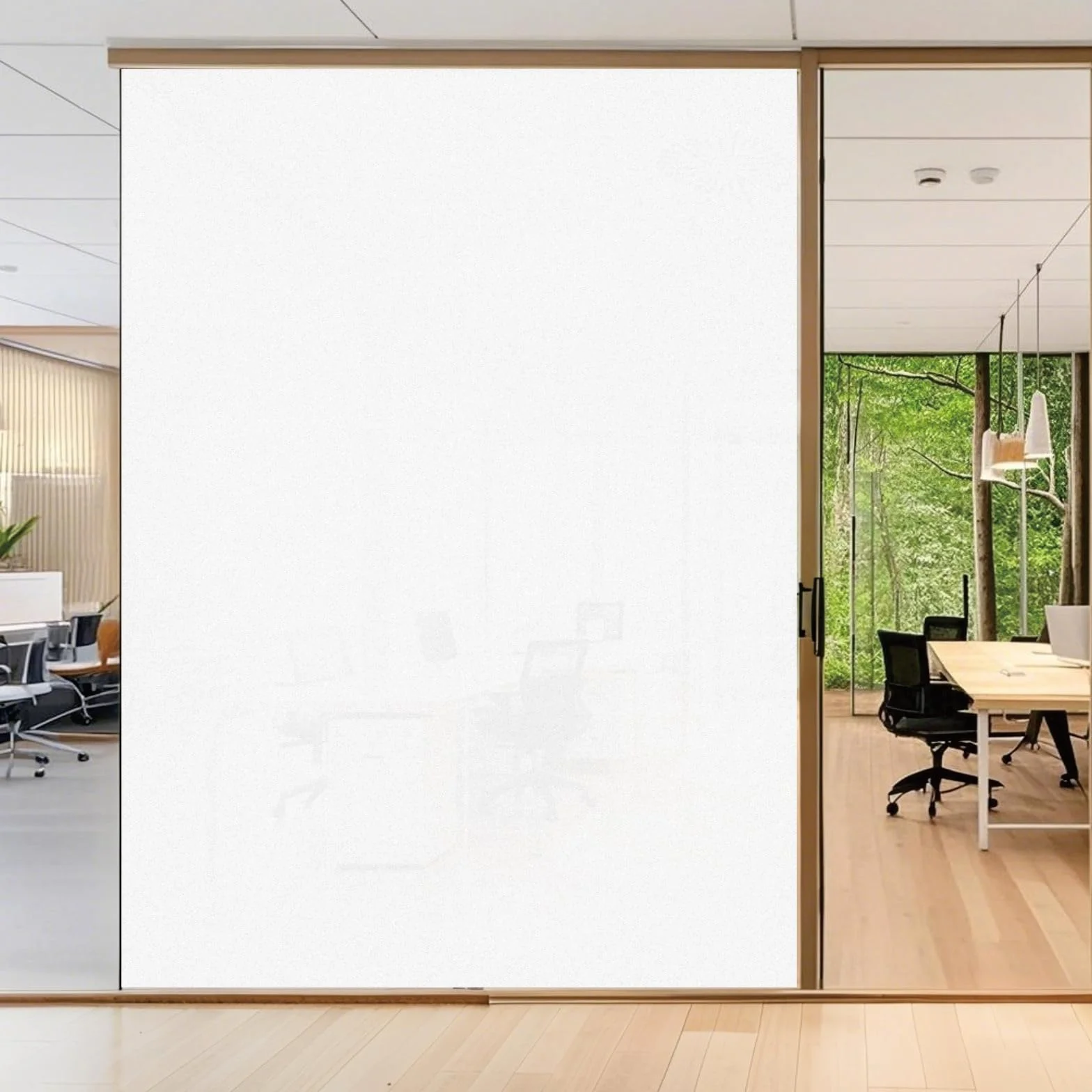 Folia Okienna Maskująca 35 x 750 cm Ochrona Prywatności, Elektrostatyczna Łatwa Do Usunięcia, Promieniowaniem Uv, Samoprzylepna Folia Matująca Do Rodzina, biały mat