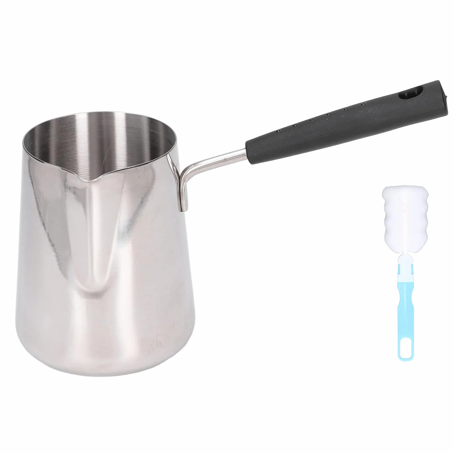 Turecki dzbanek do kawy Turecki dzbanek do kawy ze stali nierdzewnej Błyszcząca powierzchnia 600 ml do domowego biura Camping