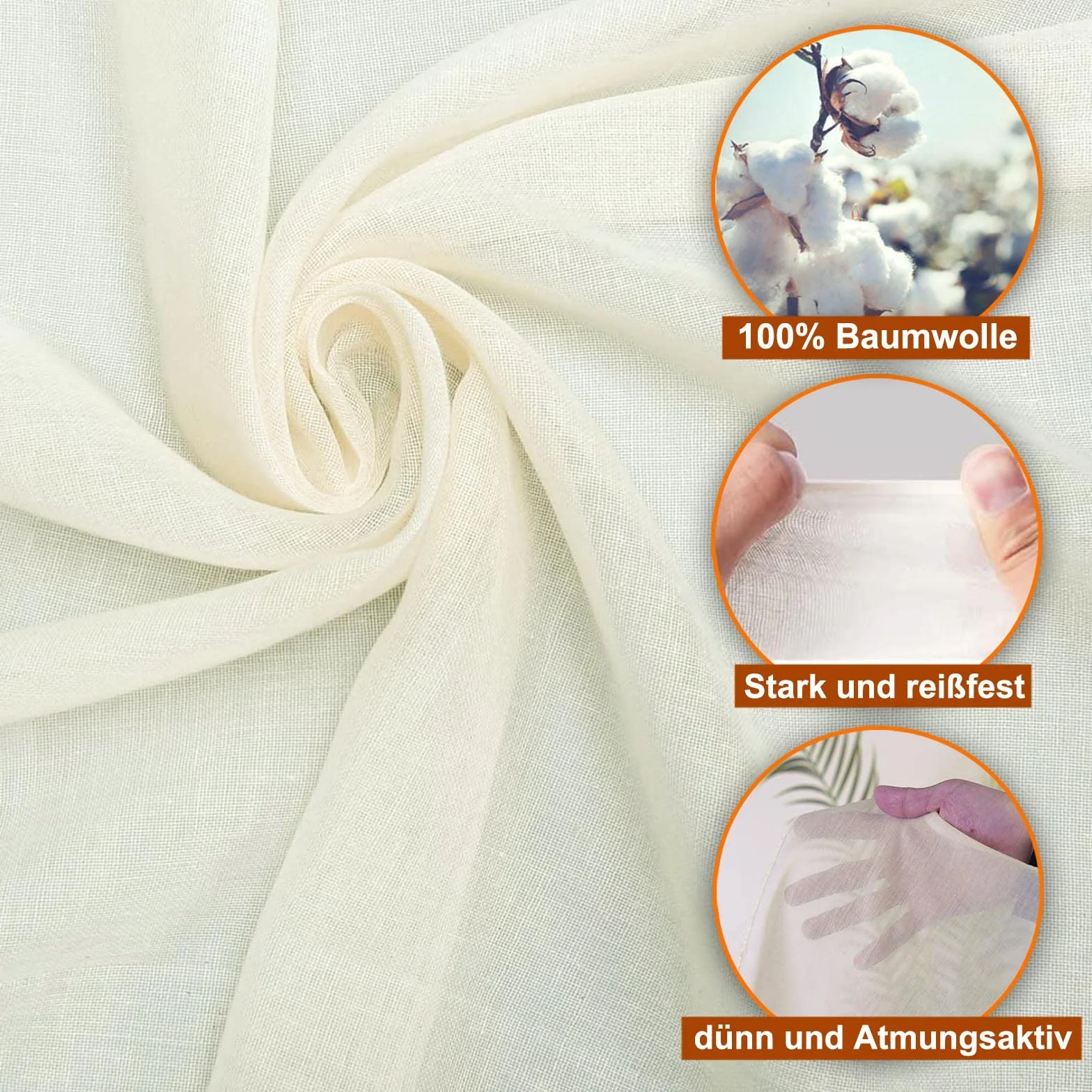 Zestaw 6 ściereczek, 100% bawełna, 50x50 cm siatka filtracyjna, ściereczka do sera do produkcji sera, ghee, żeli, jogurtu, tofu, parzone żywności, filtracja żywności