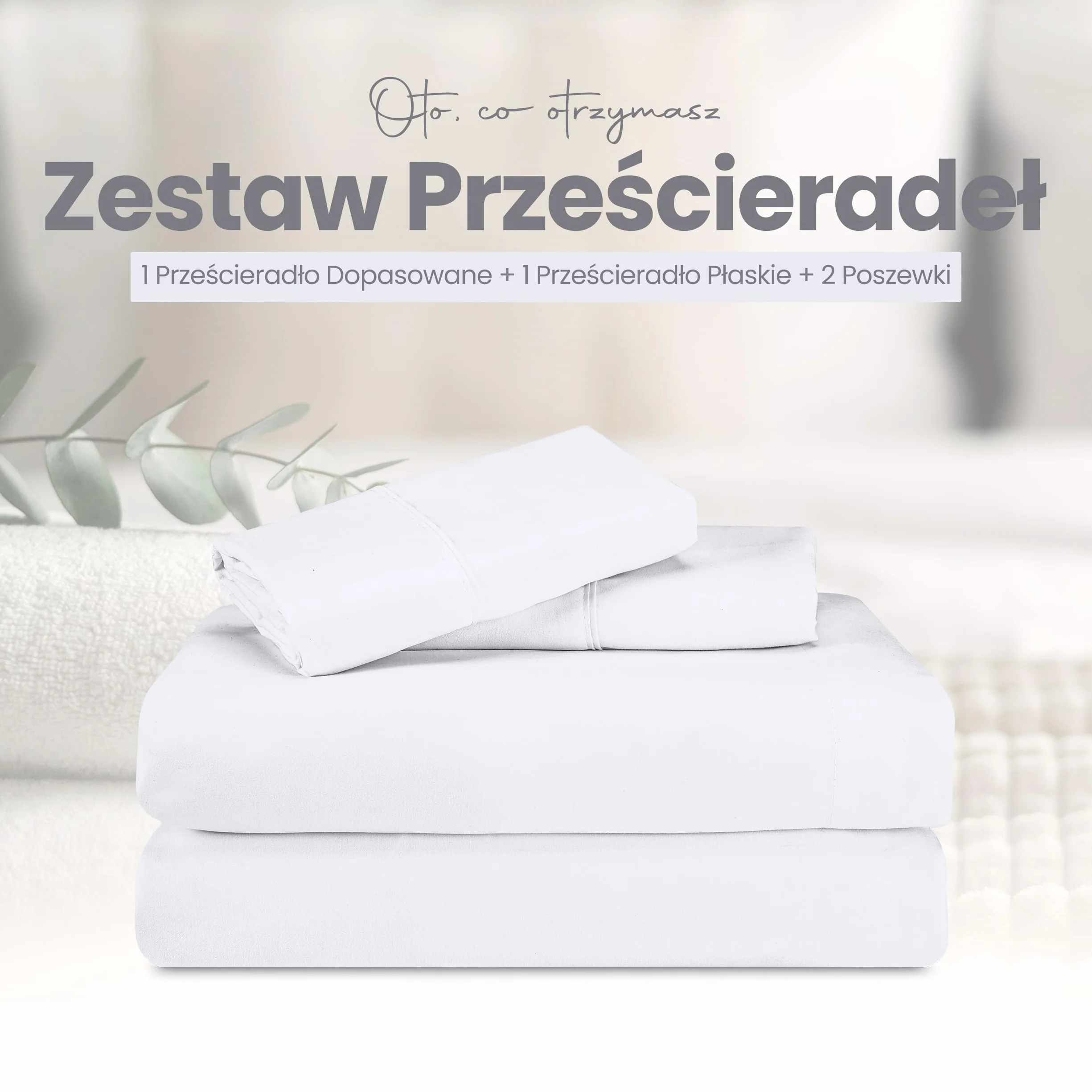 Utopia Bedding 4-częściowy zestaw prześcieradeł 180x200cm Biały mikrofibra