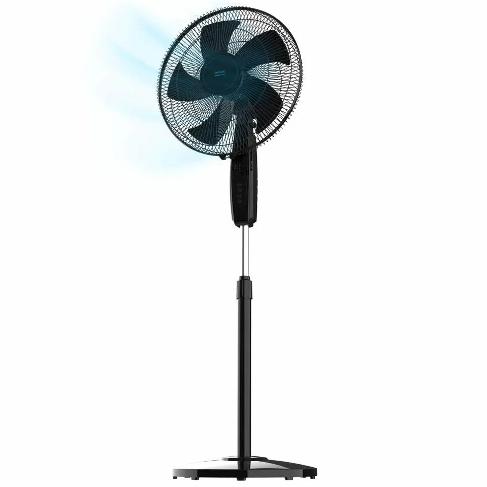 Cecotec - EnergySilence 515 MaxFlow czarny wentylator podłogowy - 45 W, średnica 16 cali, 5 łopatek, timer 1 godz., 3 prędkości, automatyczna oscylacja, regulowana wysokość do 135 cm