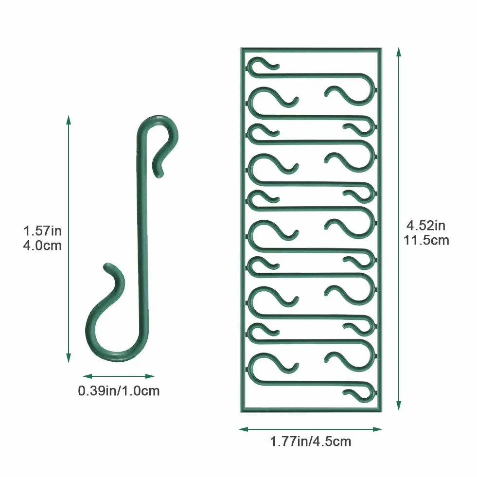 Haczyki na choinkę, 250 sztuk, zielone ornamenty, mini wieszaki na ubrania, małe spirale, wieszaki na choinkę, wieniec bożonarodzeniowy, dekoracja świąteczna, (haczyki w kształcie litery S)