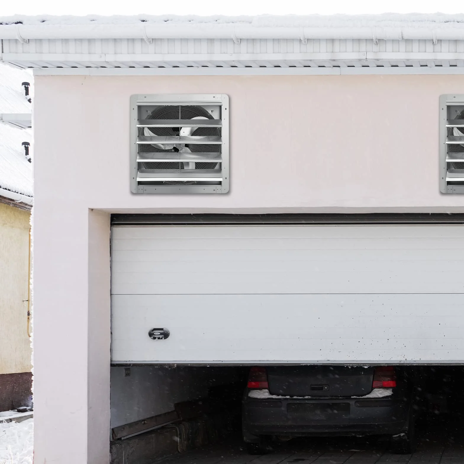 VEVOR Wentylator wyciągowy, 406 mm, 1400 obr./min, 1506 CFM, wentylator ścienny z aluminium do montażu na ścianie, z silnikiem prądu zmiennego, wentylacja i chłodzenie do szklarni, garaży, szop,