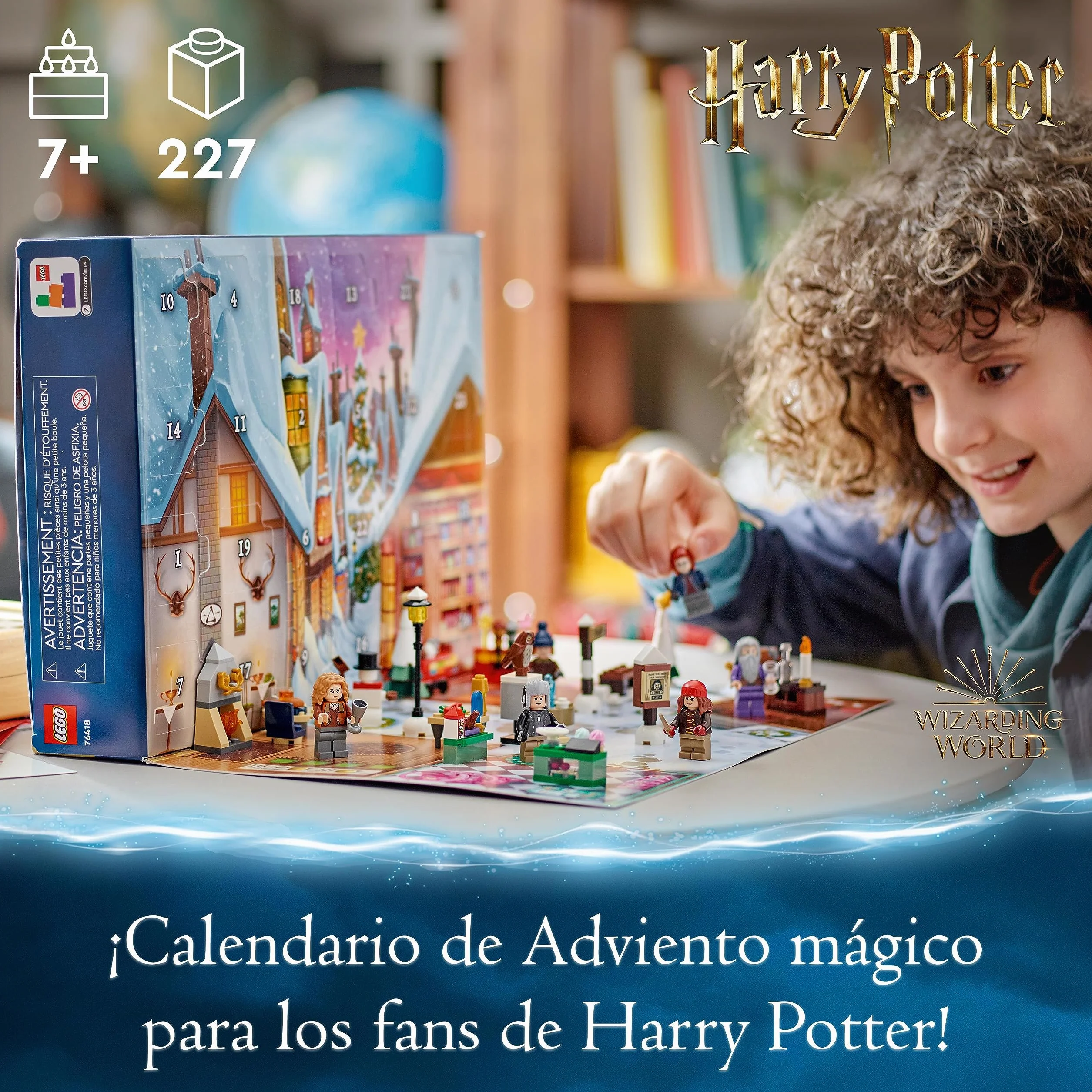 LEGO 76418 Harry Potter Kalendarz adwentowy 2023, 24 Niespodzianki, 18 Minimodeli, 6 Minifigurek, Prezent na Mikołaja