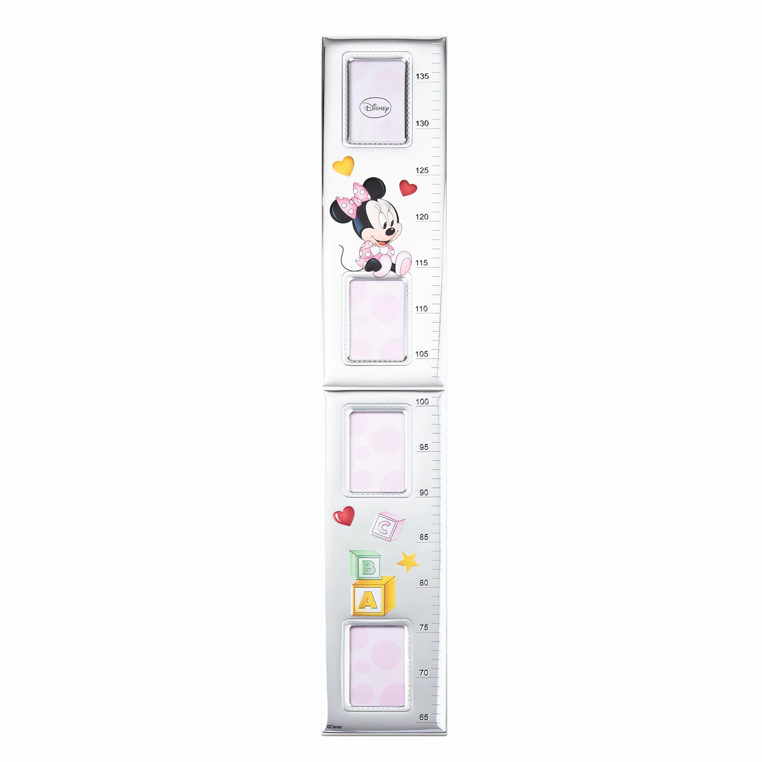 Disney Minnie - taśma miernicza dla dzieci do dekoracji ściany w sypialni z ramką na zdjęcia w kolorze srebrnym