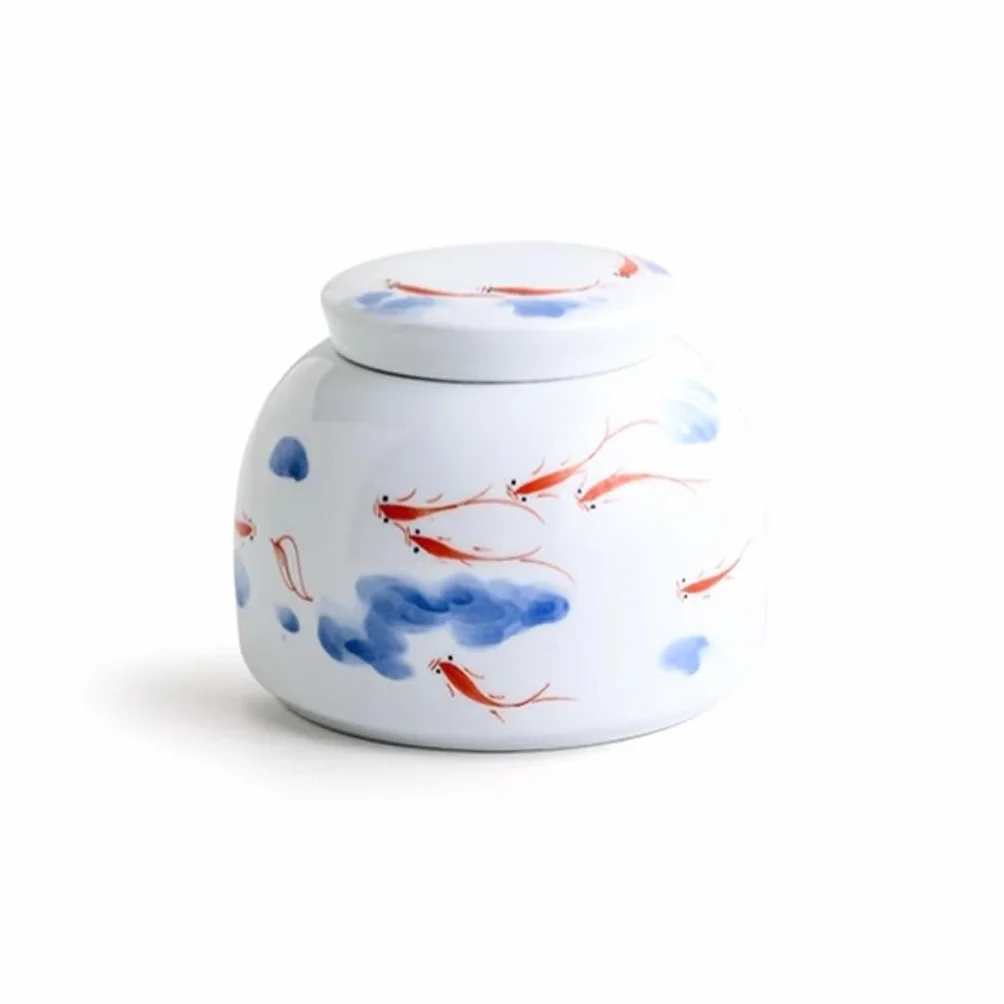 TEESONG Słoiki na herbatę ręcznie malowane ceramiczne puszki na herbatę domowe pu'er czarna herbata luźna puszki na herbatę zamknięte puszki na herbatę z pokrywkami pojemniki do przechowywania herbaty