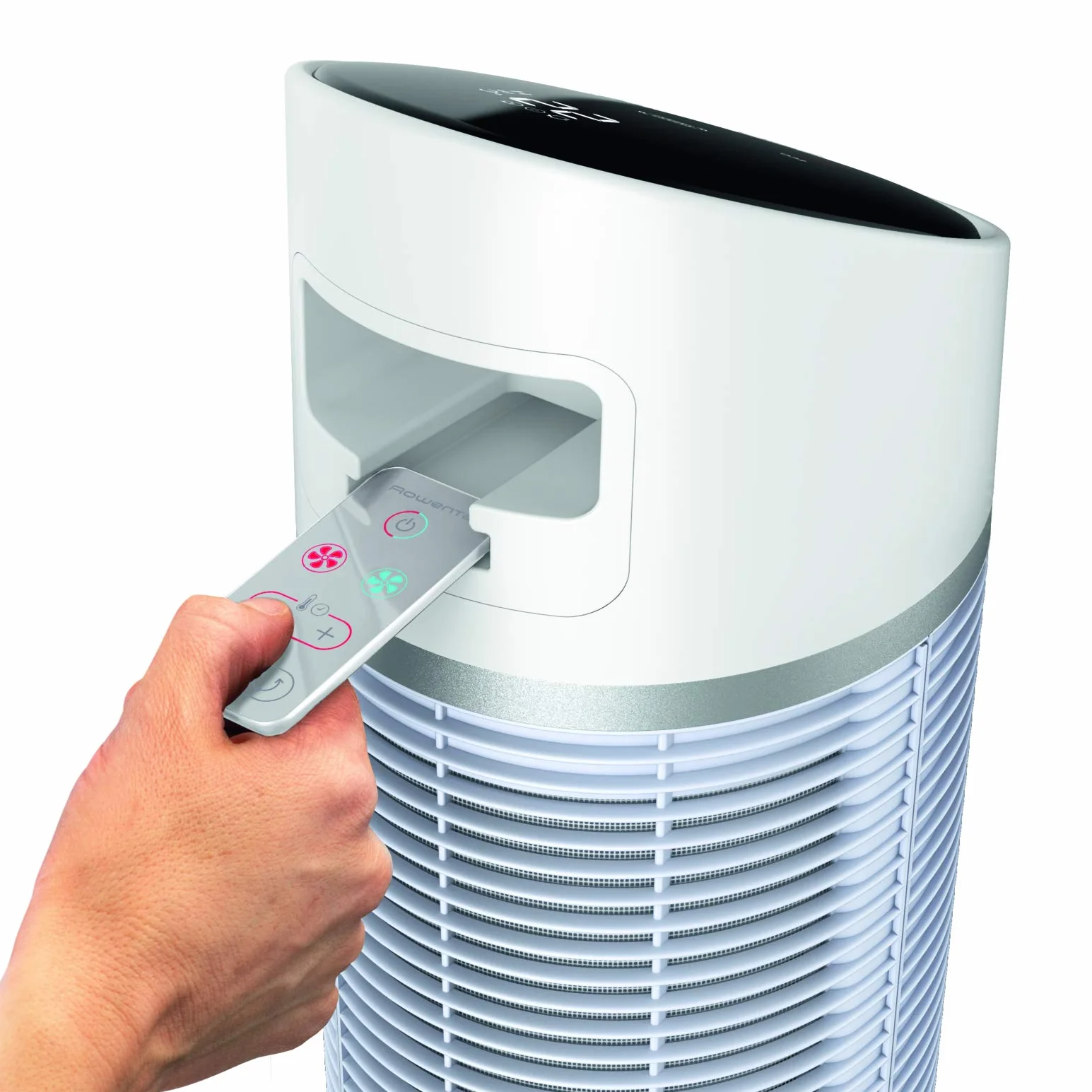 Rowenta Wentylator kolumnowy 3 w 1 Silent Comfort HQ8120 Termowentylator Filtr powietrza Tryb ogrzewania Eco Smart Pilot