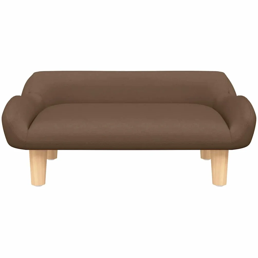 Sofa dziecięca brązowa, 70 x 40 x 24 cm, materiałowa, mini sofa z pianki i drewna sosnowego, do pokoju dziecięcego, do siedzenia i miejsca do zabawy, łóżko dziecięce, zabawka, ubrania