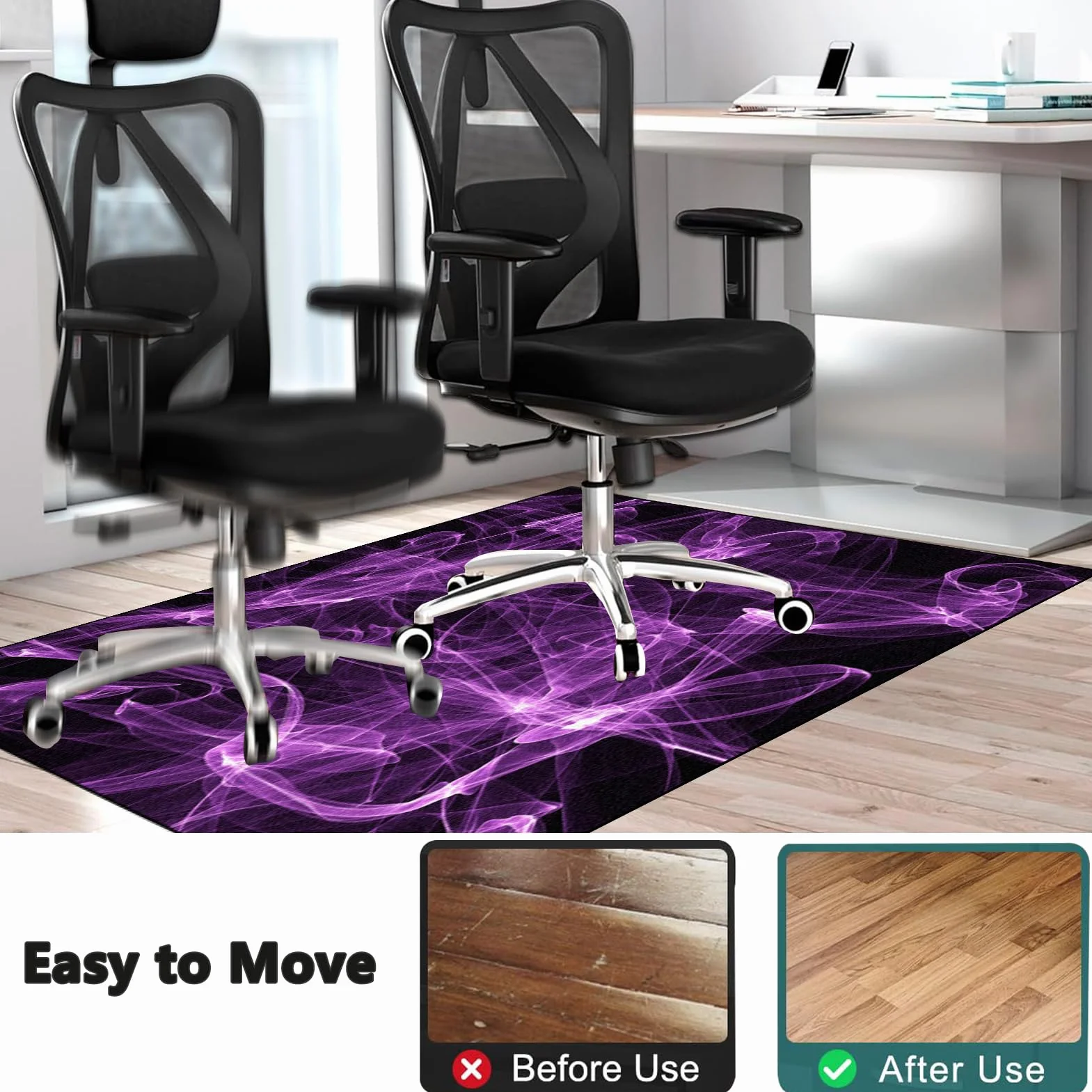 Gaming Dywan Krzesło 150 x 180 cm Mata na krzesło komputerowe, mata na krzesło biurowe, dywan do gier, podłoga, mata na krzesło inwalidzkie, mata wielofunkcyjna mata ochronna