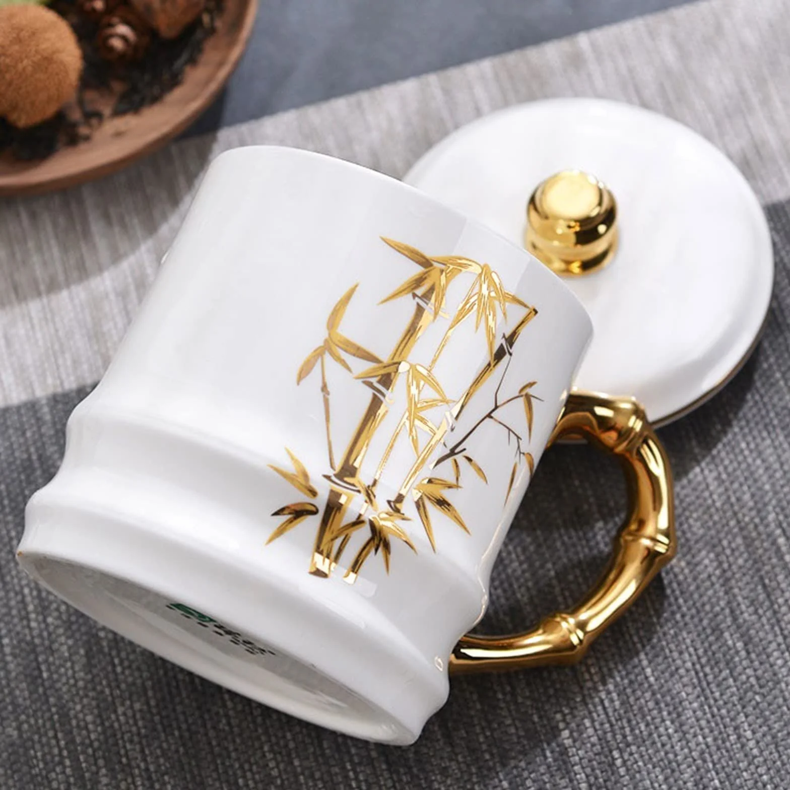 Kubki Kubki 650 ml Filiżanka Herbaty Z Pokrywą Duża Pojemność Porcelany Kostnej Filiżanka Kawy Śniadanie Kubek Mleka Prezent dla Przyjaciół