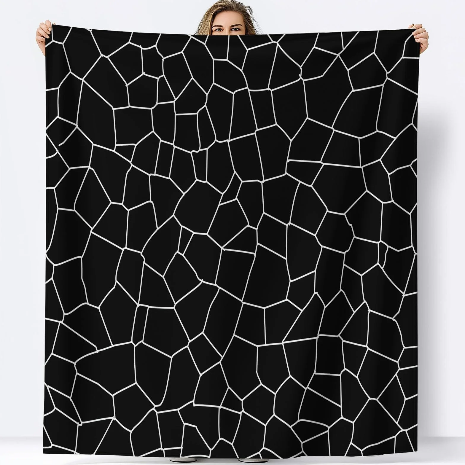 220 x 240 cm Koc polarowy Prosta tekstura, miękka puszysta flanelowa narzuta na łóżko na sofę odpowiednia dla dorosłych i dzieci pozostaje ciepła zima, czarny