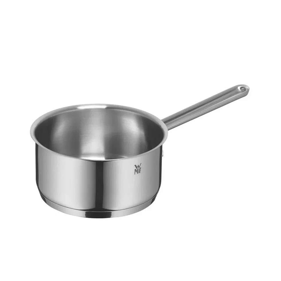 WMF Provence Plus 5-częściowy zestaw garnków indukcyjnych, bez powłoki, ze szklaną pokrywką, nadaje się do wszystkich rodzajów kuchenek, bez skalowania, polerowana stal nierdzewna Cromargan