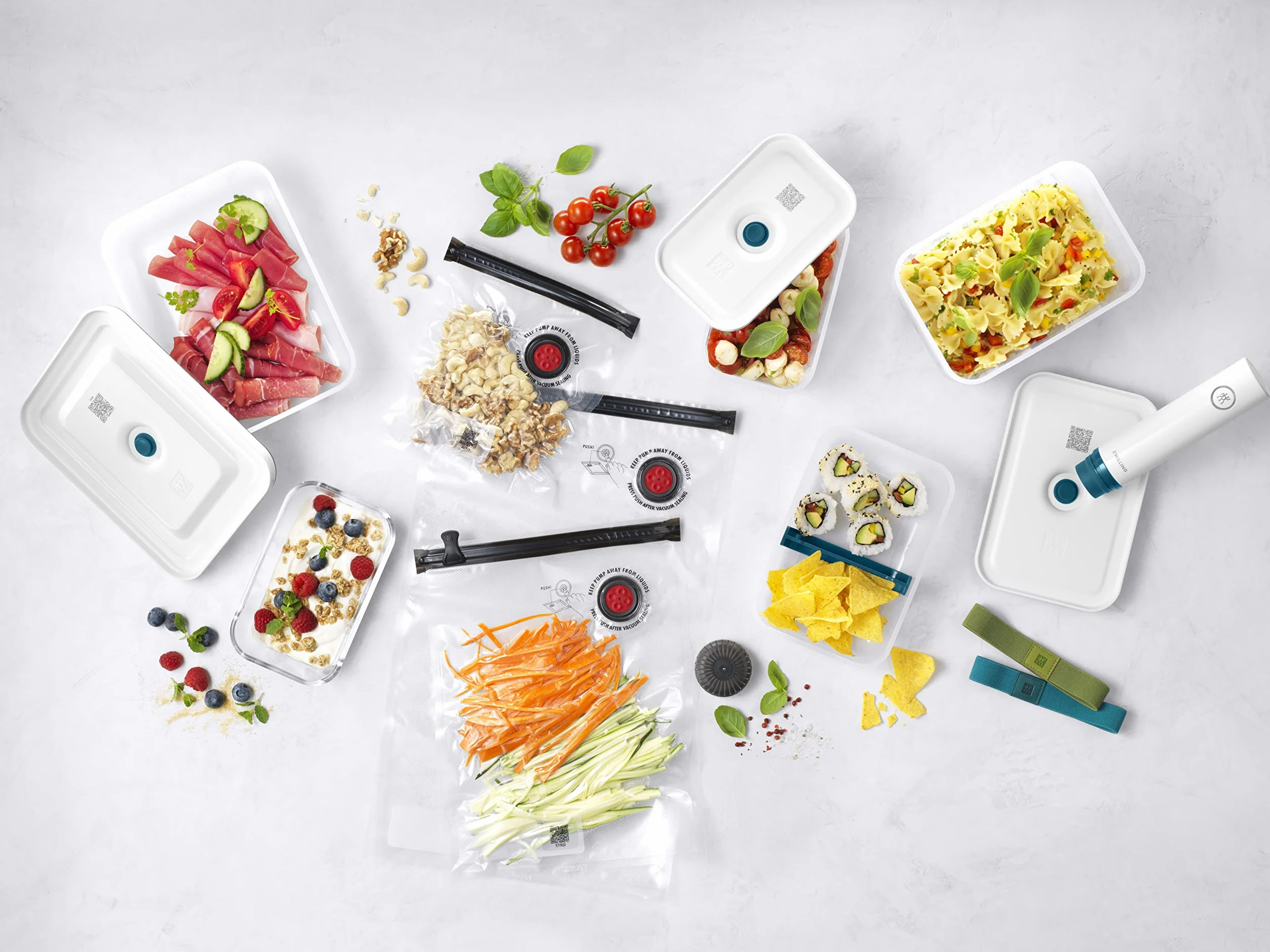 Zwilling Fresh & Save Zestaw Przechowywania Próżniowego, Biały, 16 elementów