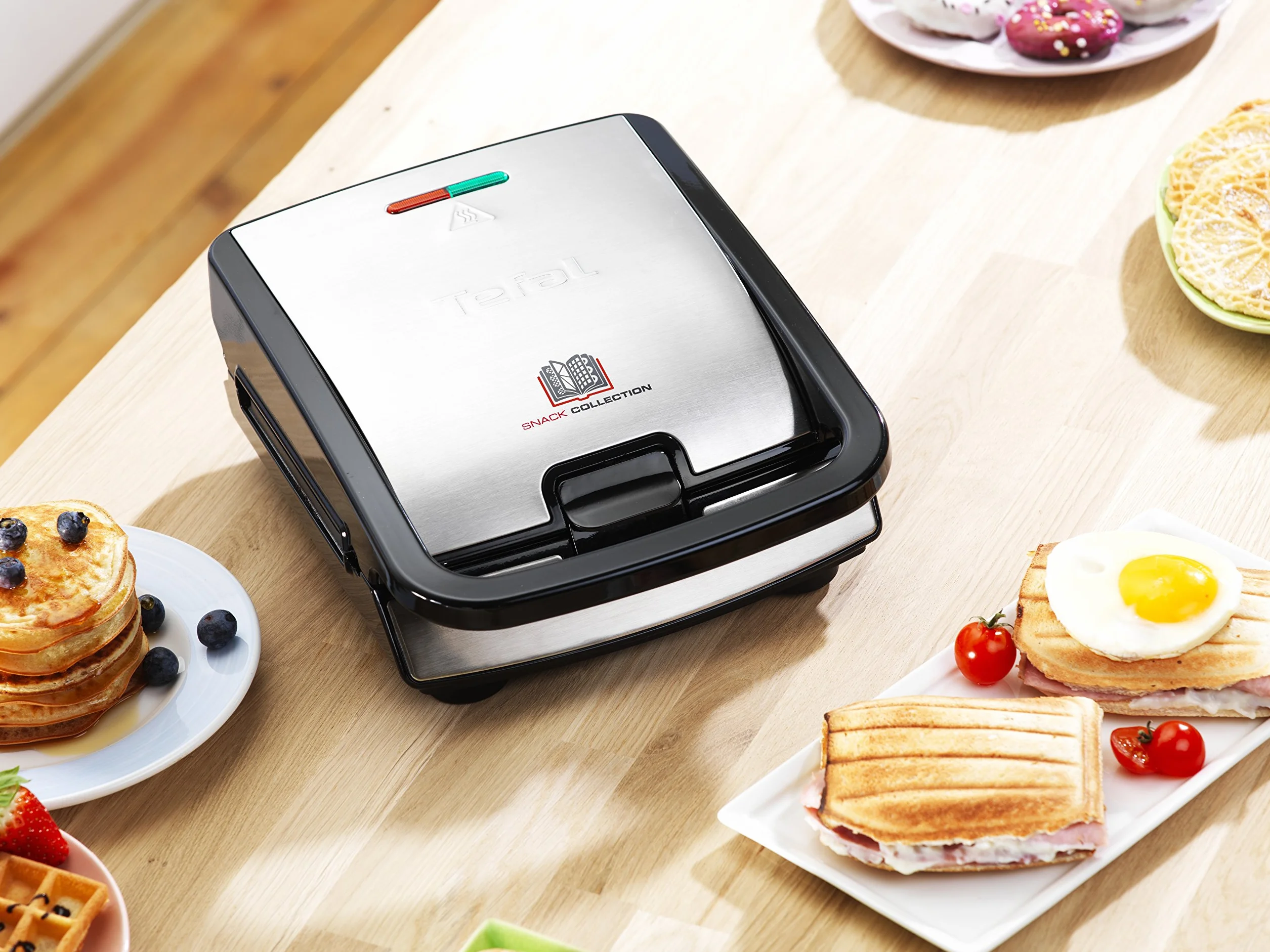 Tefal XA801612 zestaw talerzy bajglowych, nieprzywierający, czas na przekąski, akcesoria, kolekcja przekąsek, pączki