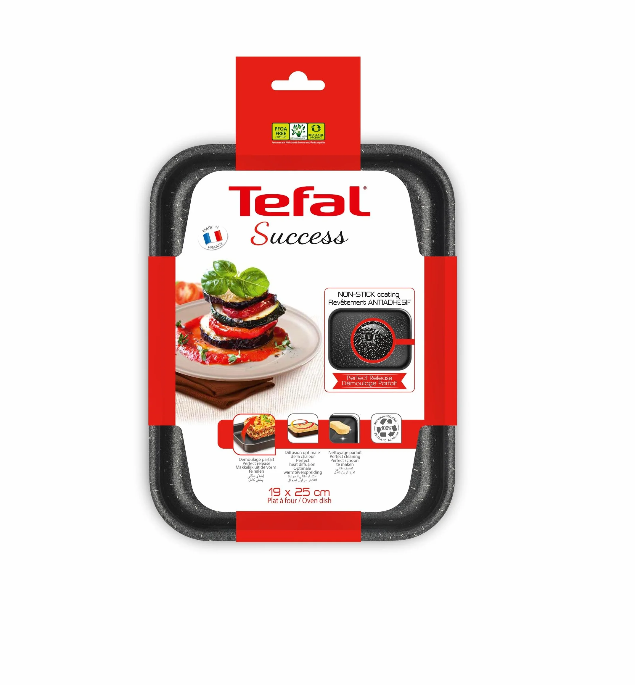 Tefal j1600502 Success Mini naczynie do piekarnika aluminiowe, czarne, 19 x 25 cm