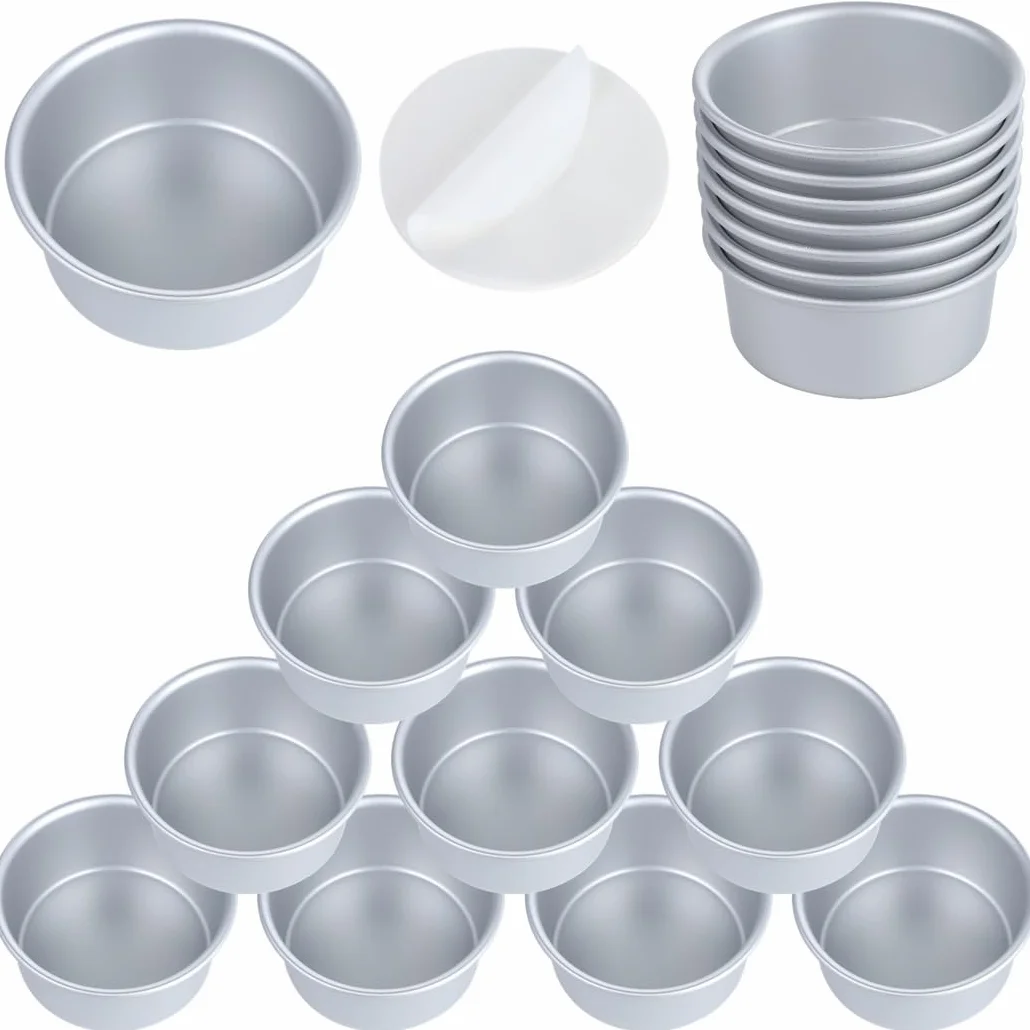 Okrągłe 10 cm, Pizza, Sernik, Mus, Gąbka, Szyfon Do Formowania Ciasta, Stop Aluminium Pieczenie Kawałki 18, Papiery Pieczenia 100 Sztuk Z Formy Ciasto