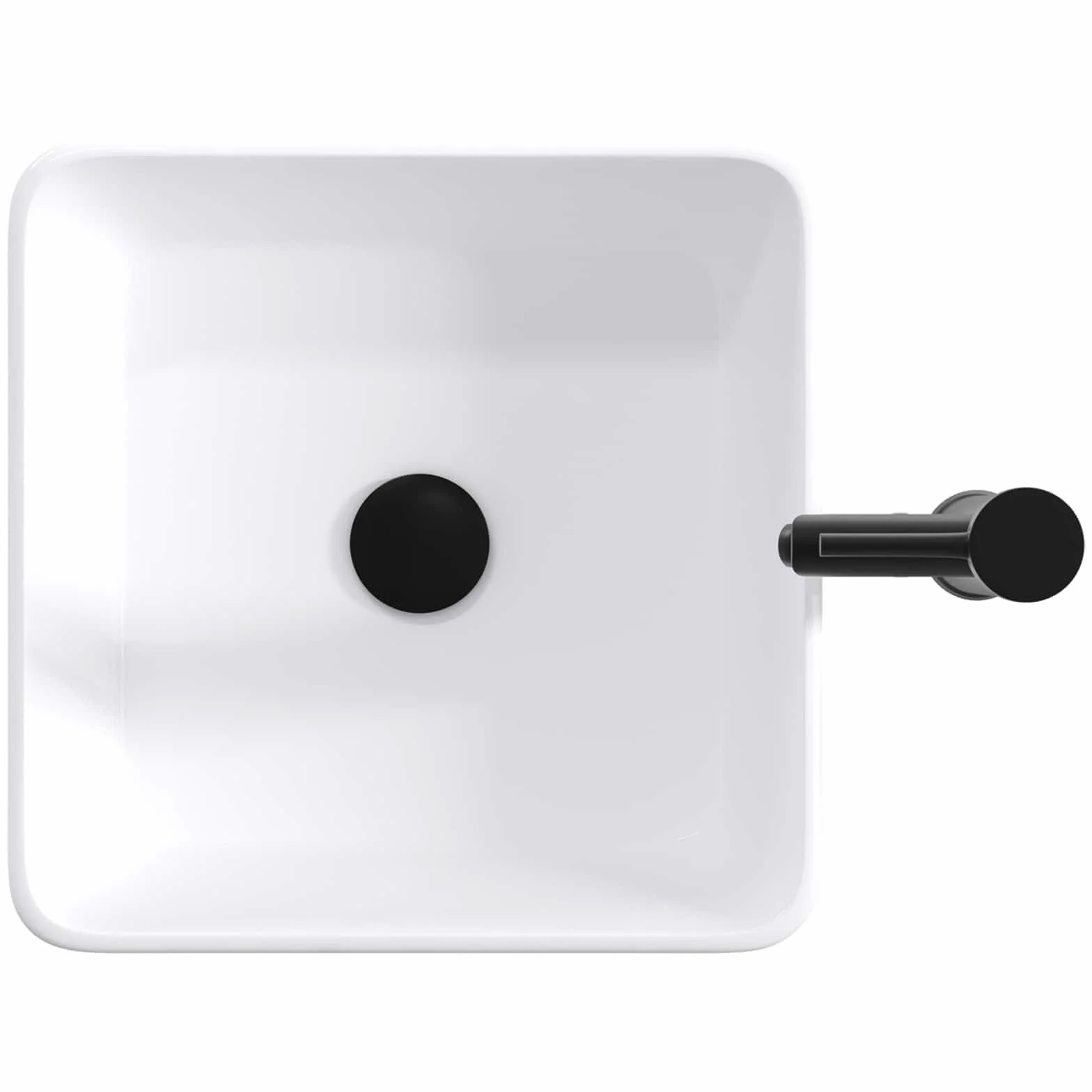 Fengshui Umywalka łazienkowa matowa czarna 49 x 37 x 14 cm metal | Wbudowany kran, szybki odpływ, odporny na wysokie temperatury, łatwa w pielęgnacji powierzchnia