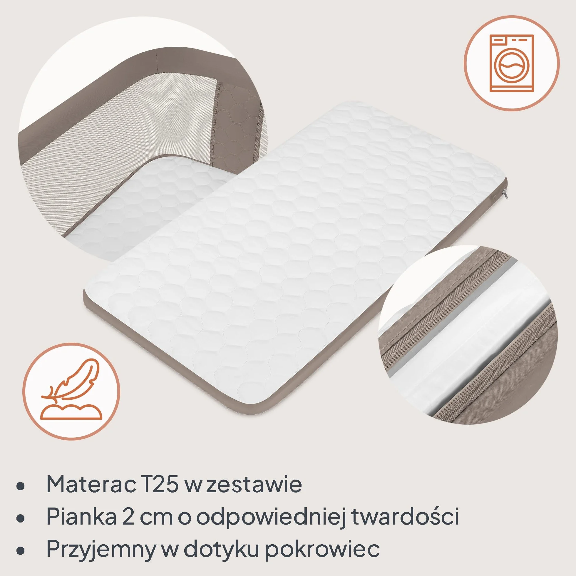 lionelo PARI łóżeczko nocne, łóżeczko dziecięce, 3 w 1, regulowane łóżeczko nocne, 6 poziomów, kołysanie, pochylany materac, siatka, zamykane kółka, torba podróżna