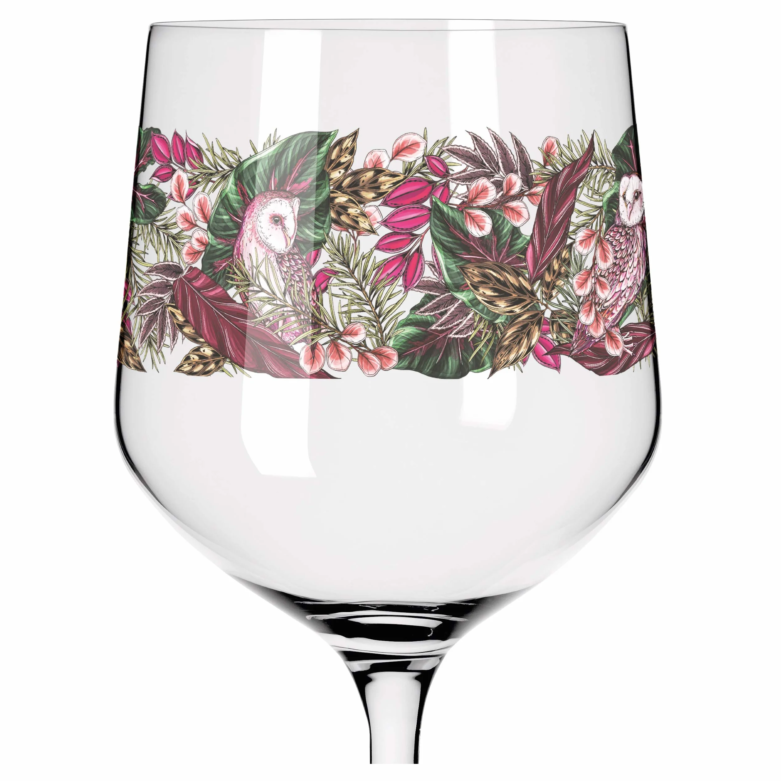 RITZENHOFF 3691002 Kieliszek do ginu, 700 ml, seria Shadow Fauna, zestaw nr 2, 2 sztuki, lampart i sowa - Made in Germany