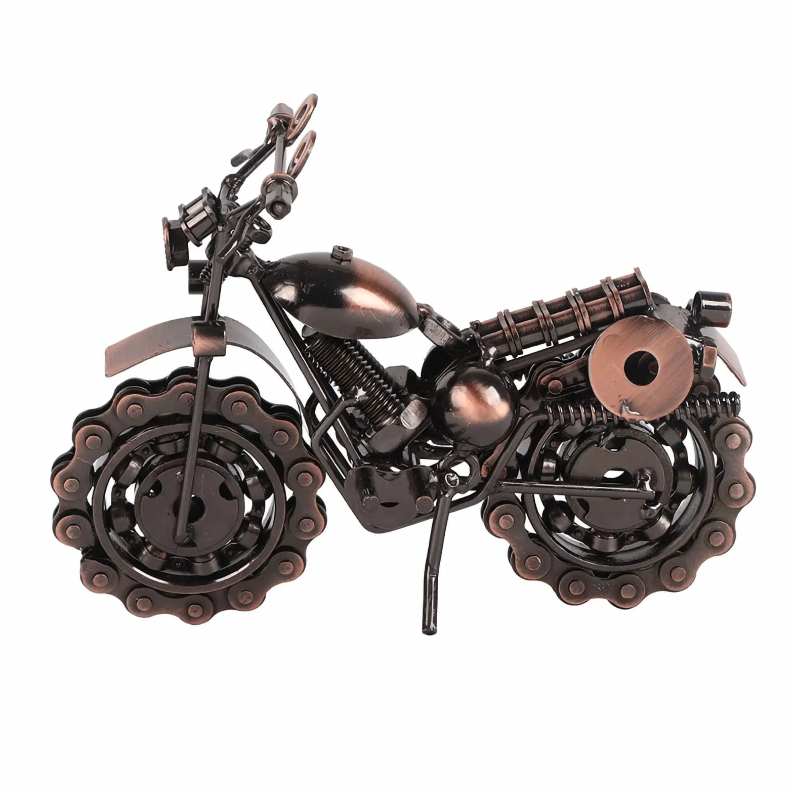 Model motocykla, retro kolekcja żelazna sztuka ozdoby urodzinowy, kute wykończenie dla miłośnika motocykli kolekcjoner domowy office desk dekoracja