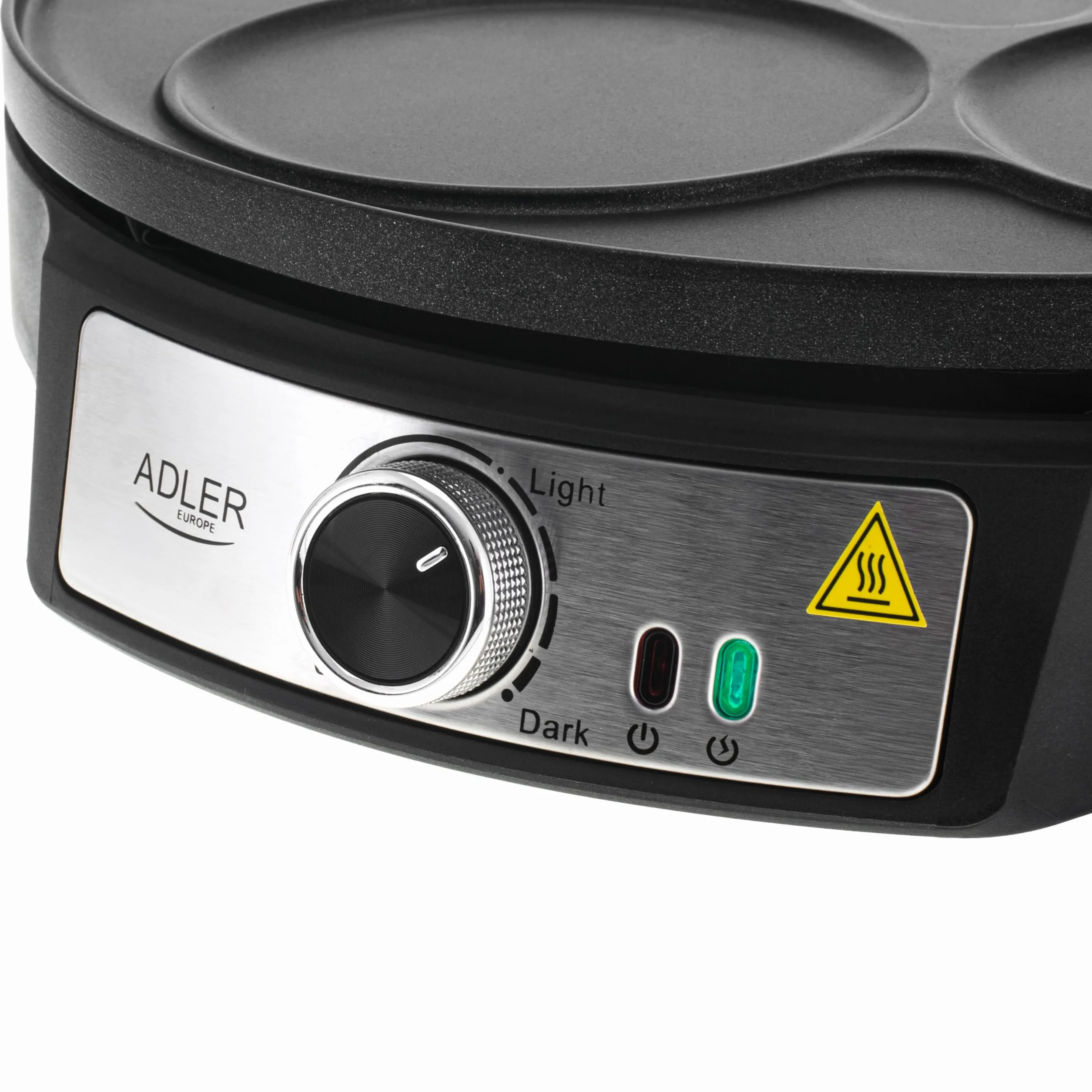 Adler Crepe Maker [Ø 30 cm] elektryczna z rozdzielaczem ciasta i łopatką | płyta do robienia naleśników z powłoką zapobiegającą przywieraniu + bezstopniowa regulacja temperatury | 1600 W pancake Maker