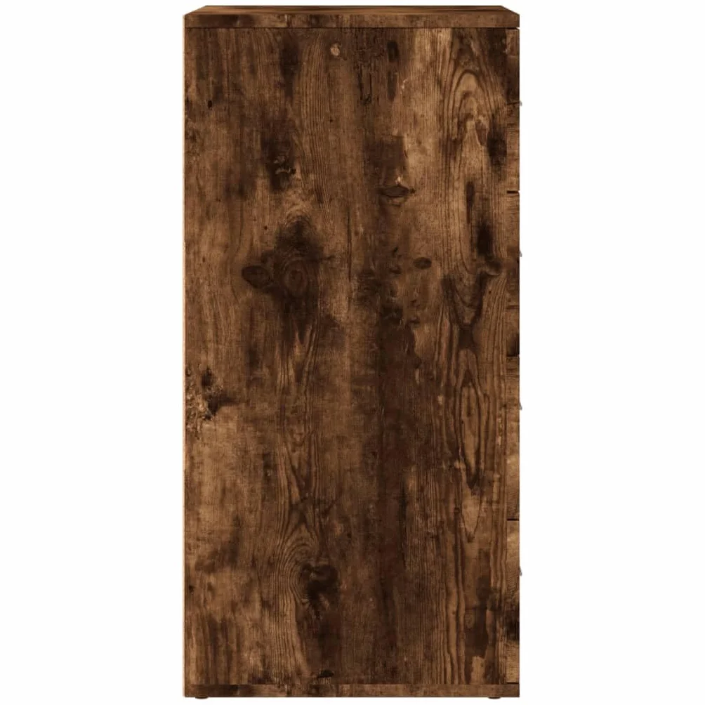 Générique 2-częściowy bufet wędzony dąb 60 x 39 x 80 cm, wytrzymały mebel do przechowywania z dużą przestrzenią na czasopisma i książki, praktyczny i stabilny design.