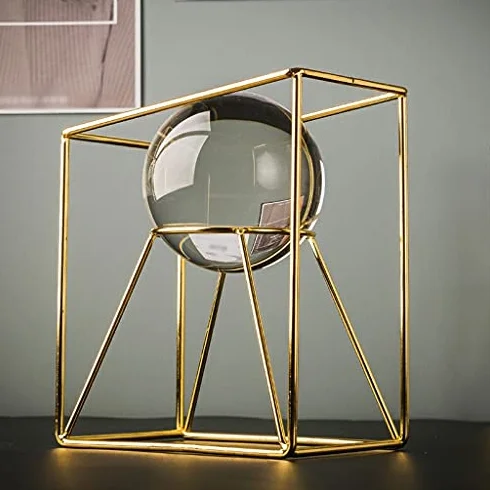 Podpórki do książek z kryształową kulą – dekoracyjne akcesoria do gabinetu domowego i szafki na wino, nowoczesny design do eleganckich wnętrz