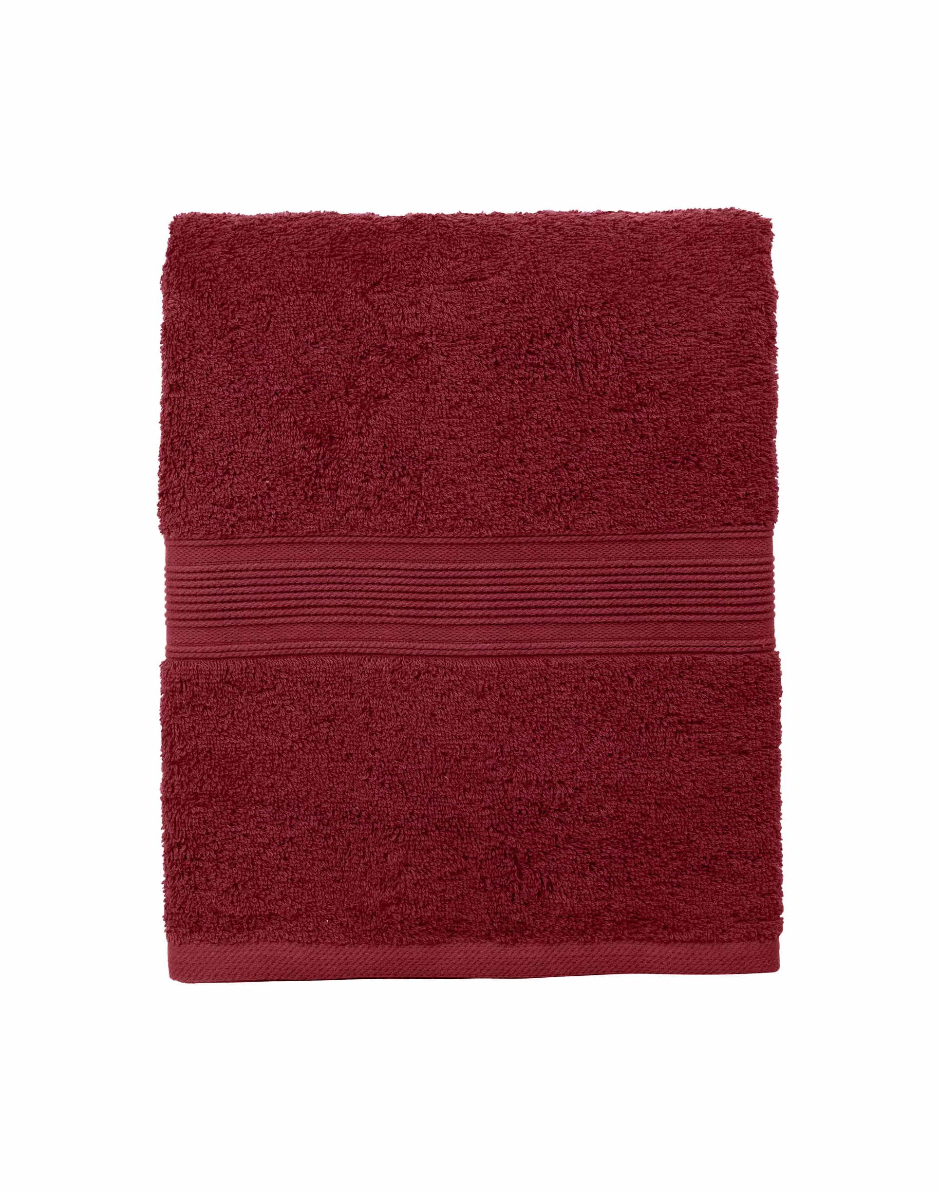 BaSaTex - Zestaw 6 ręczników dla gości - ręczniki z pętelką do zawieszenia z miękkiej bawełny o wymiarach 30 x 50 cm - ręczniki dla gości do czyszczenia rąk, certyfikat Öko-Tex Standard 100, bordowe