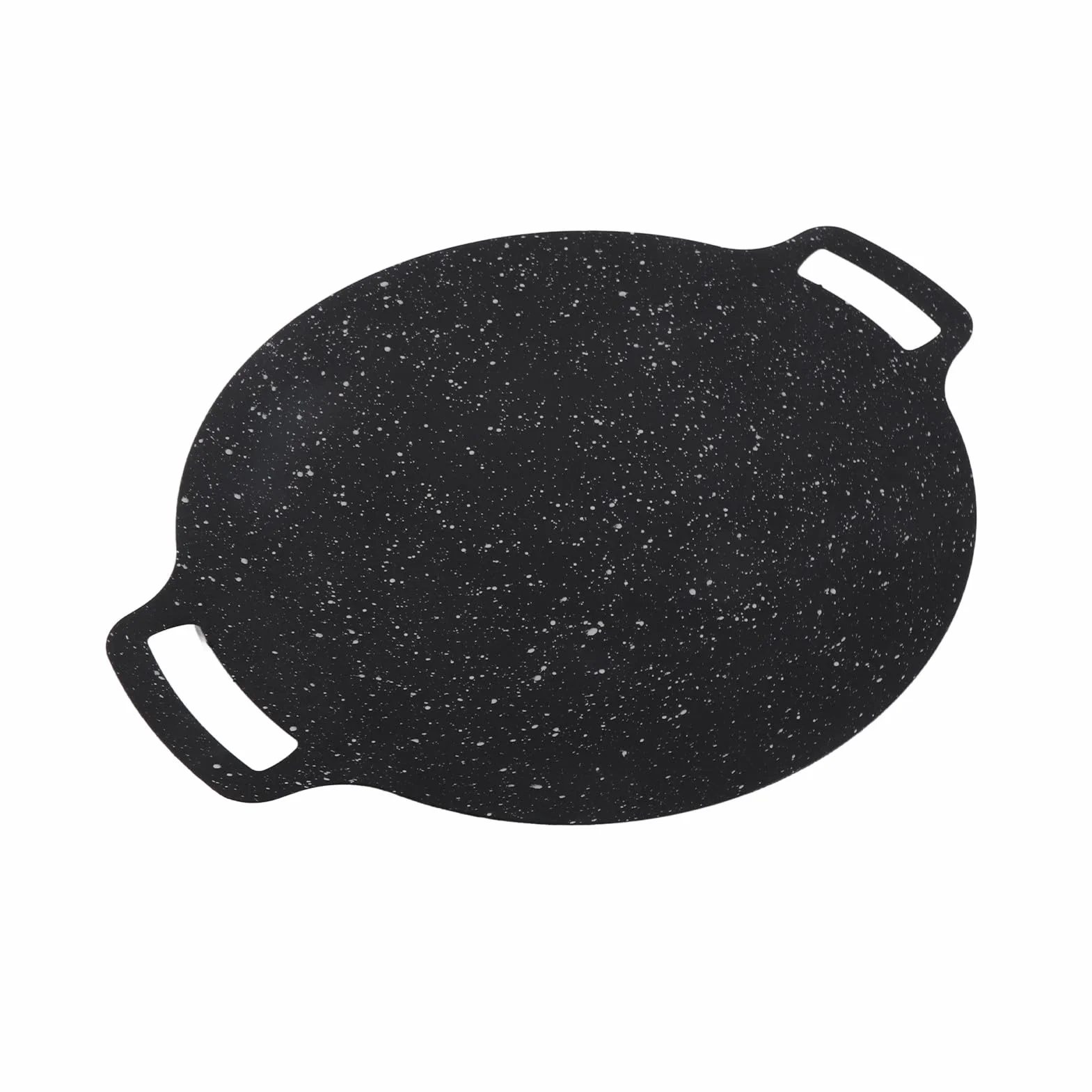 Koreańska Patelnia Grillowa, Płyta Nieprzywierająca z Kamienia Mafanowego do Grillowania na świeżym Powietrzu, Idealna na Kemping i Spotkania Rodzinne 32 Cm (38cm)