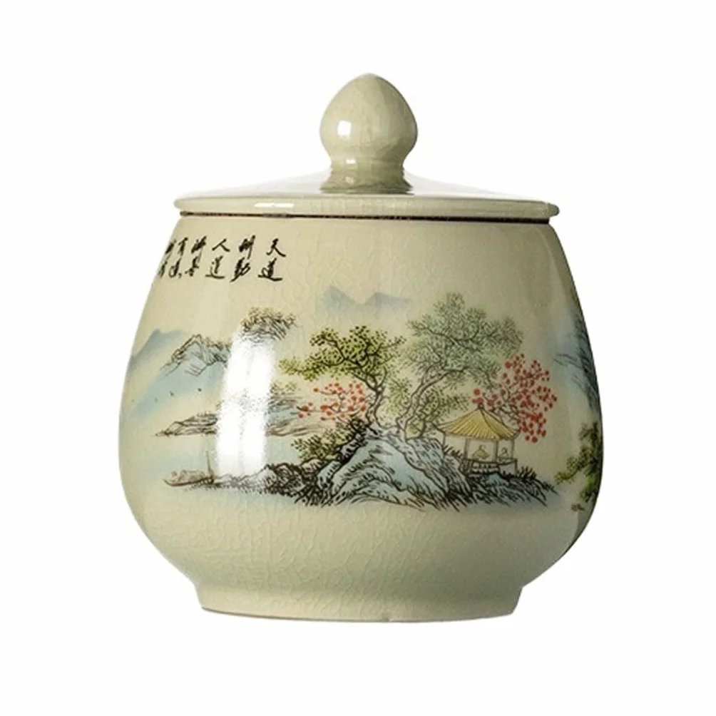 XYNSNDB Zestaw do herbaty Zamknię słoik Do przechowywania herbaty Zielona herbata w puszkach Ceramiczna puszka na herbatę Przenośna podróżna puszka na herbatę Zestaw do herbaty Słoik do przechowywania