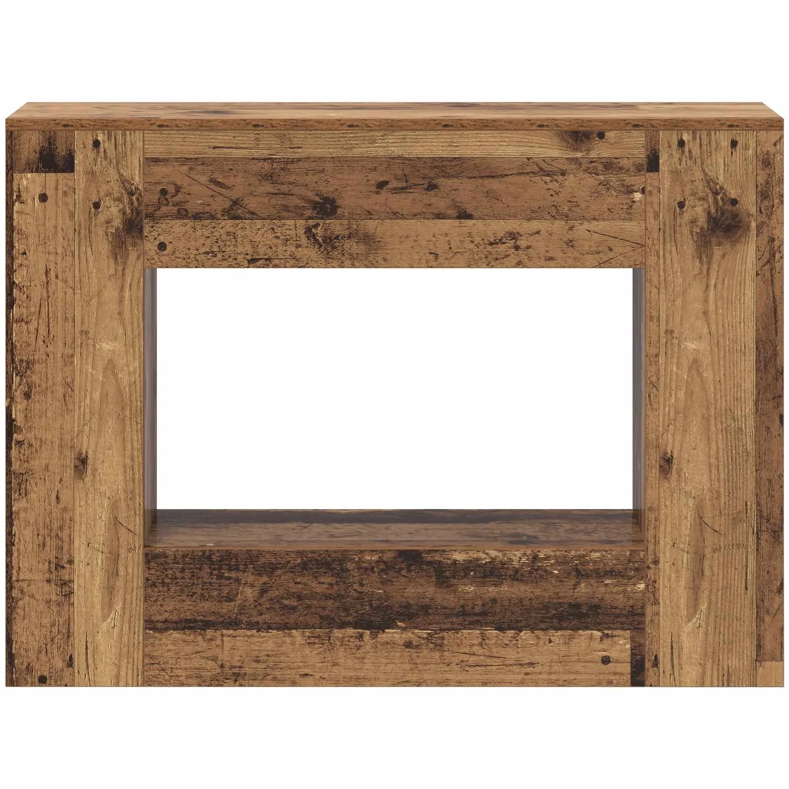 Générique Drewniany stół konsola z półkami 101 x 29 x 74 cm | Elegancki design, przestronne przechowywanie, łatwa konserwacja, idealne wejście do salonu