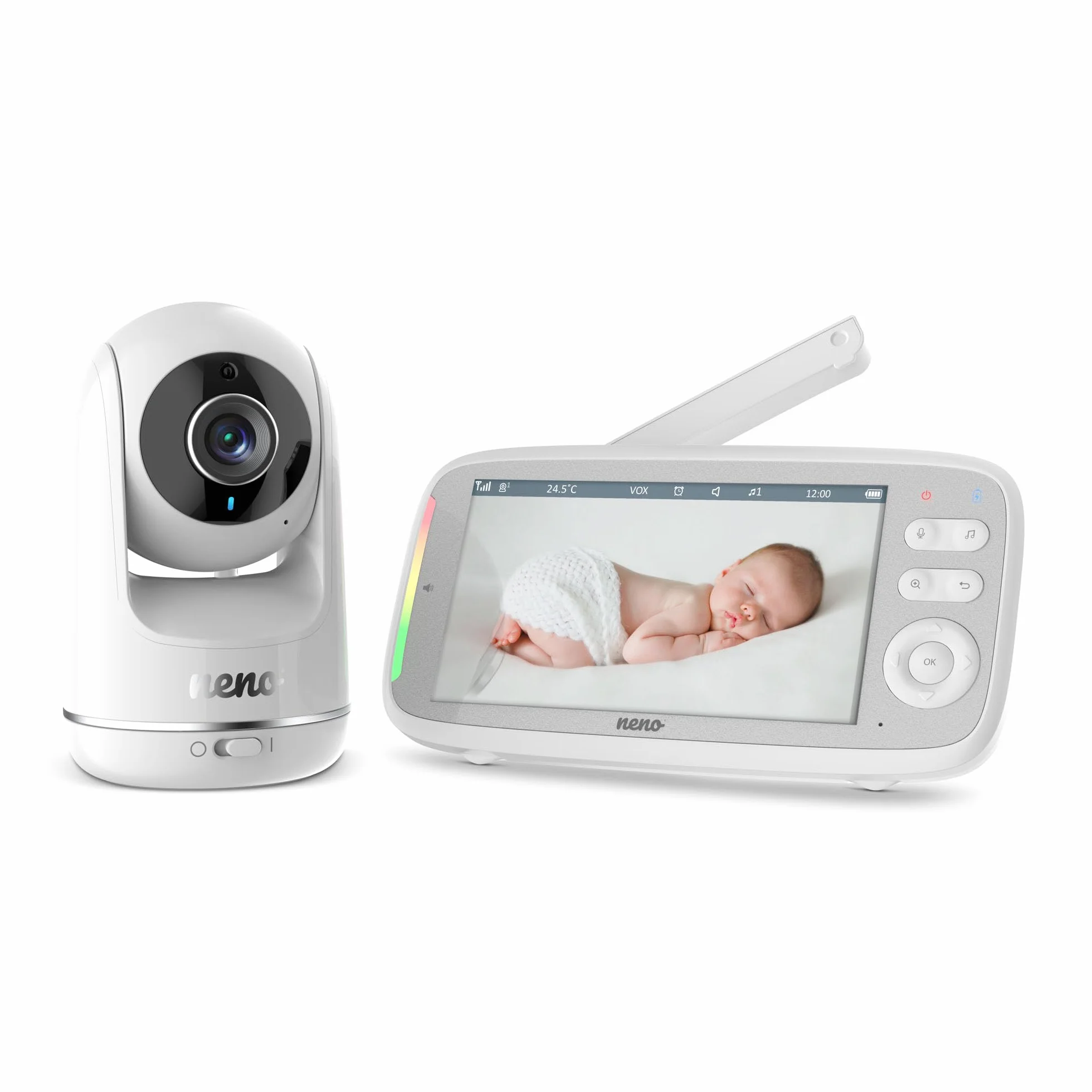 NENO® Vista WiFi Baby Monitor - Full HD - 5" LCD - Zasięg 50 m - Noktowizor