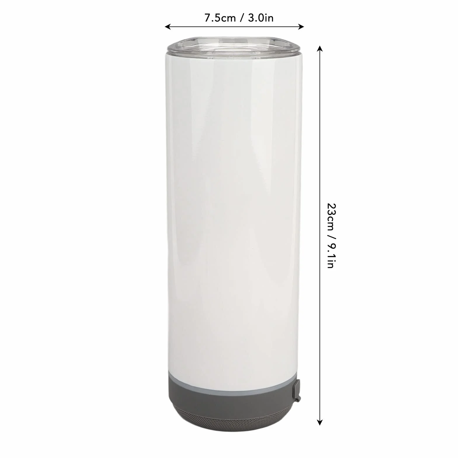 Kubek sublimacyjny 20oz, izolowane kubki ze stali nierdzewnej 304, zdejmowane termosy próżniowe z podwójną ścianką z głośnikiem Bluetooth i światłami LED, wodoodporny kubek muzyczny na prezent bożonar