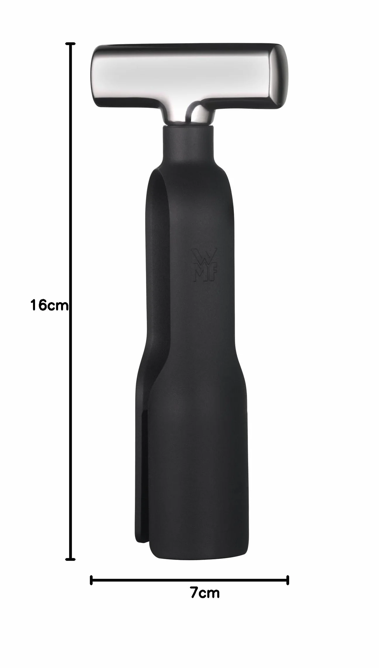 WMF Baric Sommelier 3-Częściowy Zestaw Wina: Korkociąg, Nóż do Folii, Korek, w Pudełku z Drewna Orzecha Włoskiego, Czarny