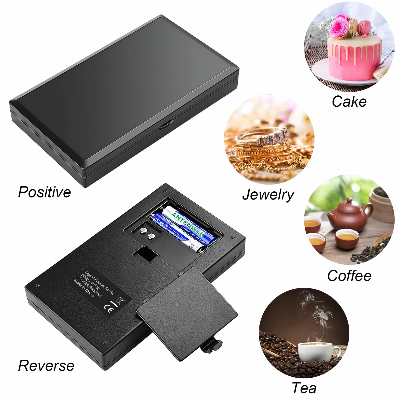 Mkitnvy 500 g/0,01 g, cyfrowa waga kieszonkowa, 500 x 0,01 g, precyzyjna mini waga kuchenna, cyfrowa waga precyzyjna, waga do złota, do kuchni, herbaty, drożdży, kawy, biżuterii, ziół