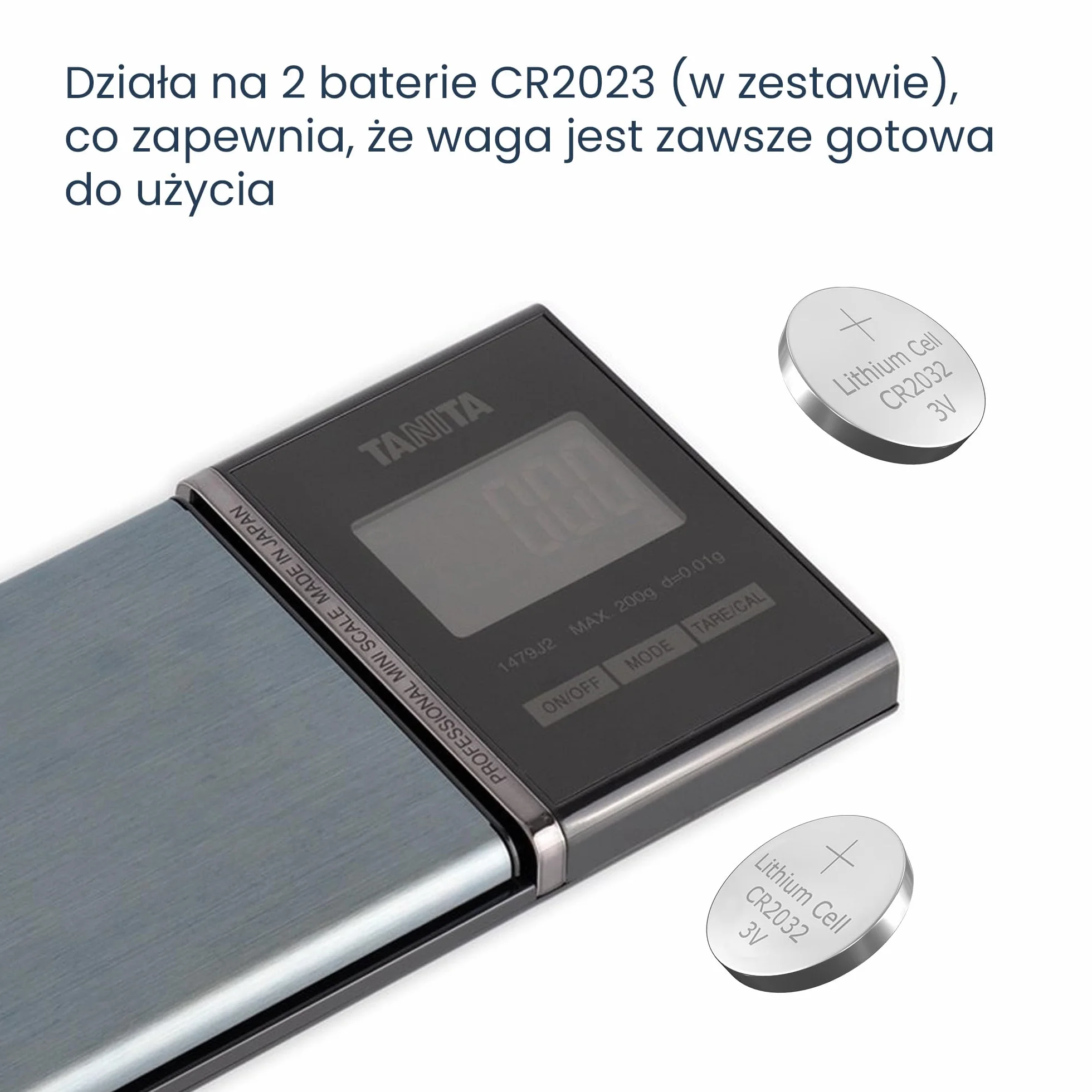 TANITA 1479J2 Profesjonalna precyzyjna waga cyfrowa - kompaktowa - łatwa i przenośna - pojemność: 200 g. Dokładność 0,01 g - Do kuchni, kawy i precyzyjnych prac