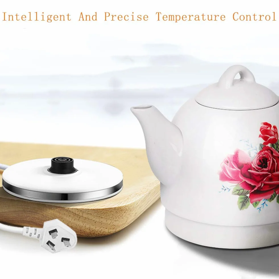 Czajnik ceramiczny Czajniczek - Dzbanek ze stali nierdzewnej 1,2 l w stylu retro, bezpłatny, automatyczne wyłączanie, szybkie gotowanie 1350 W Woda do herbaty, kawy, zupy, płatków owsianych -