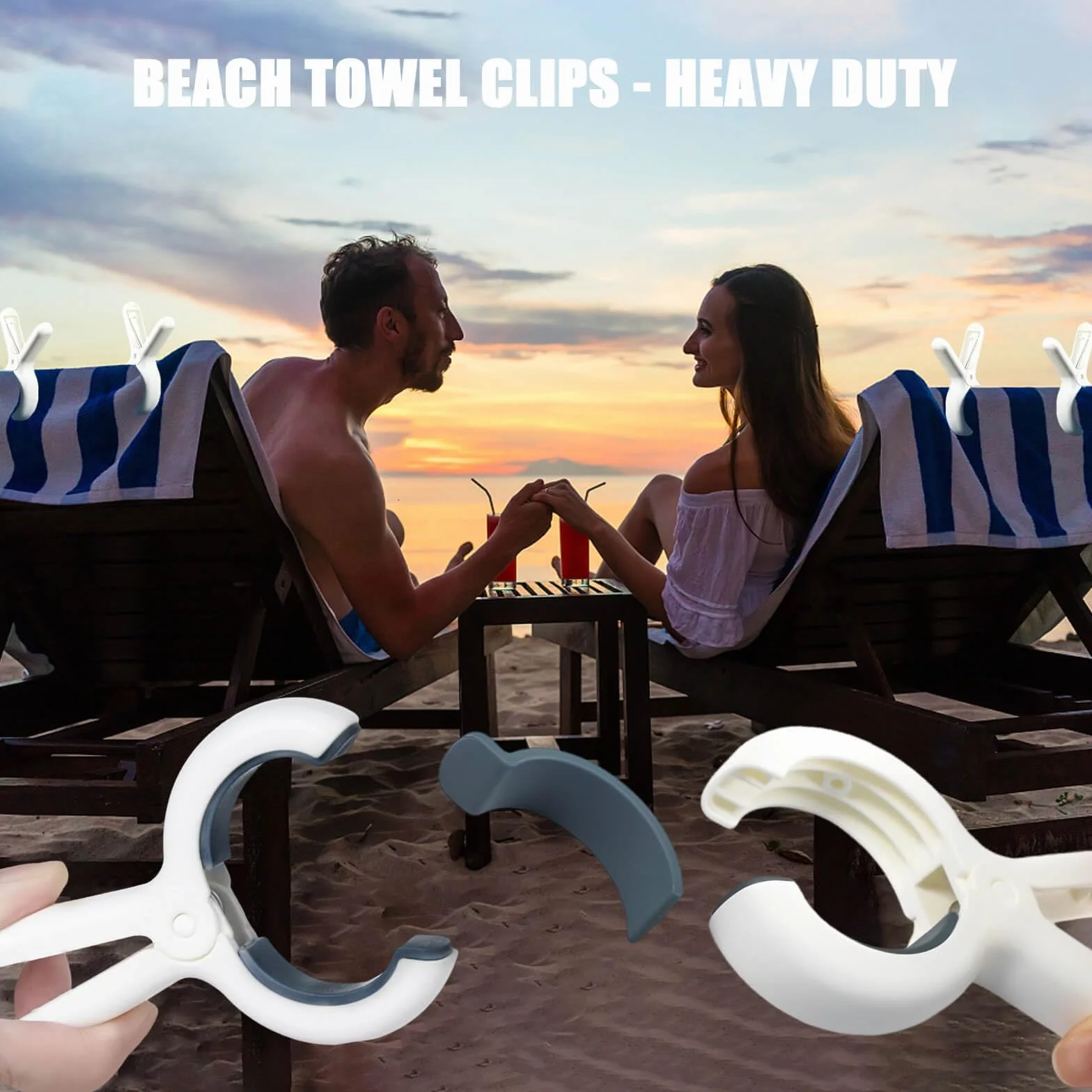 Klipsy do ręczników plażowych, wytrzymałe, klipsy do ręczników na krzesła plażowe, rejs, 8 sztuk, duże szpilki do ubrań, kołdra, suszenie, wiatroszczelne, pranie, ubrania, koce, wiszące klipsy na
