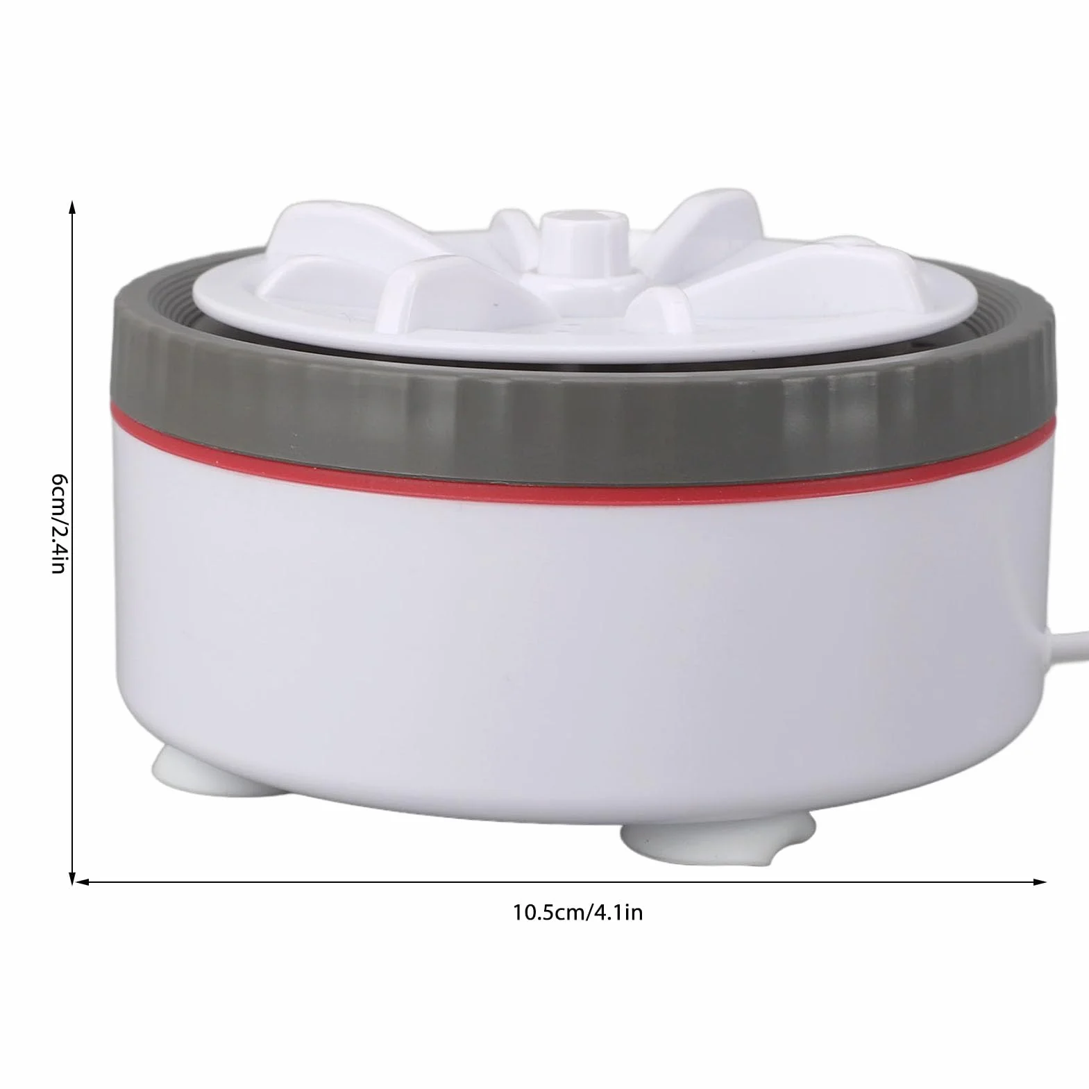 Mini Turbo Pralka, 11L Ulepszona Składana Pralka o Dużej Pojemności, Automatyczna Mini -Pralka Ultradźwiękowa Lekka Podkładka Turbo (GRAY)