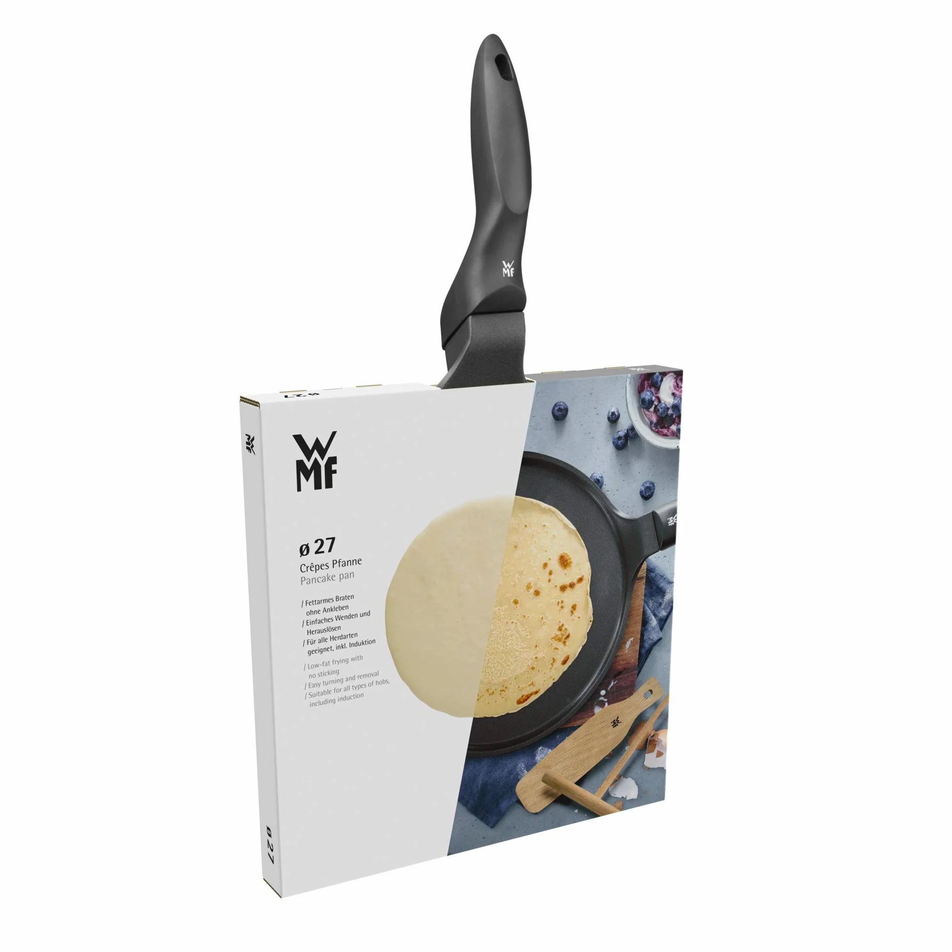 Wmf Devil Crepe Patelnia Indukcyjna, Odlew Aluminiowy, Czarny, 47.5 x 27 x 6.5 cm